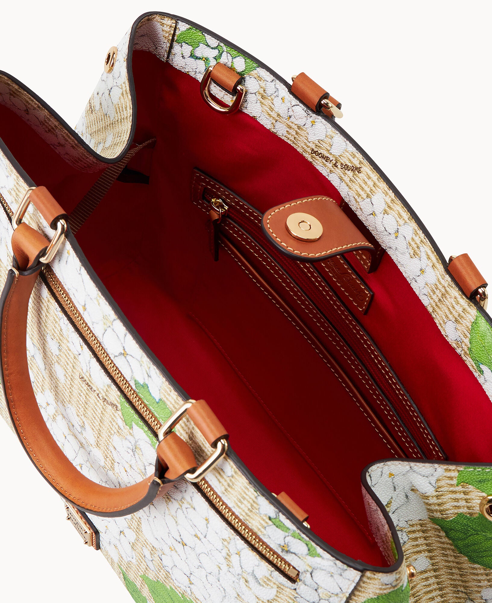 Hydrangea Basketweave Zip Satchel - Image 13