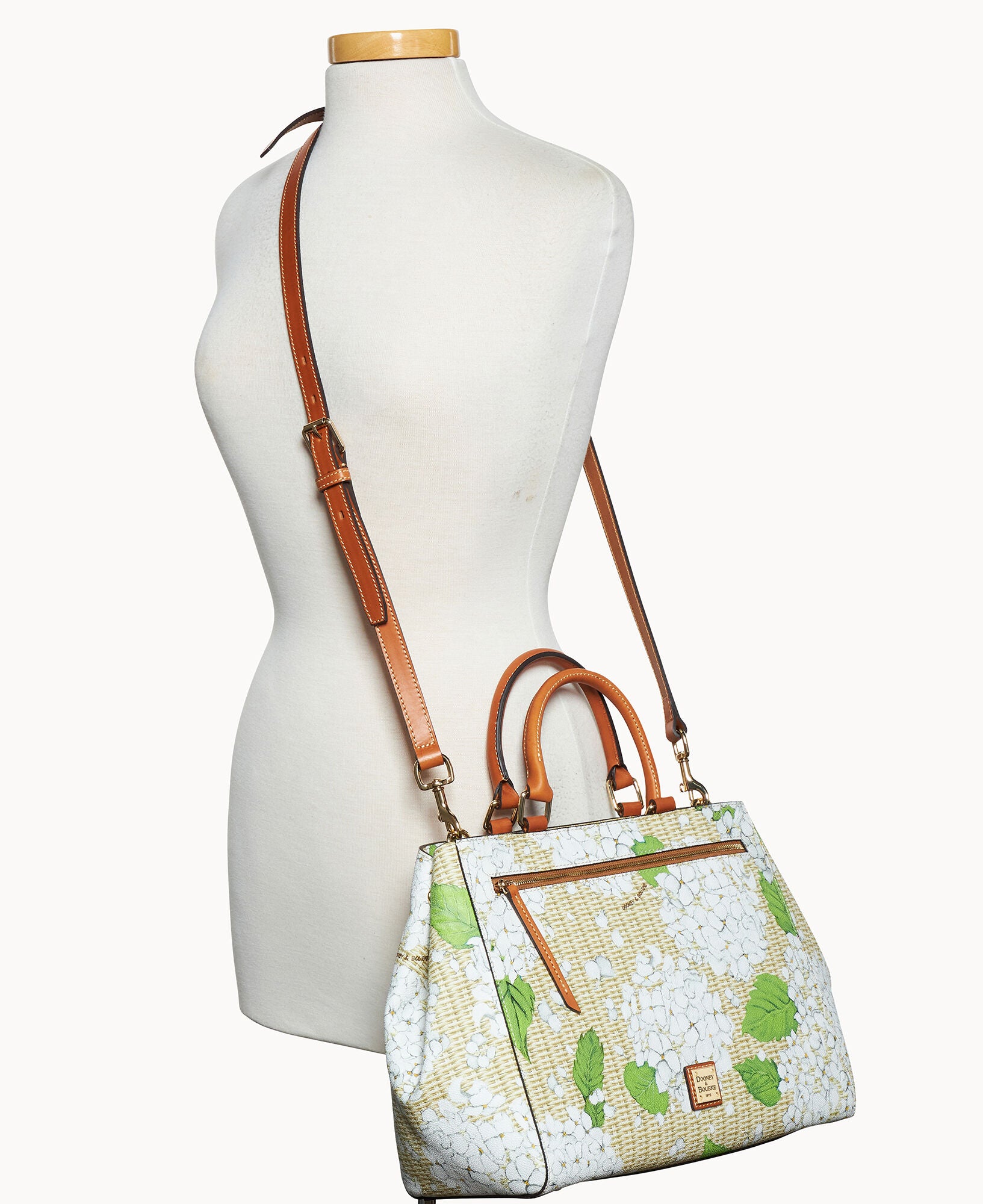 Hydrangea Basketweave Zip Satchel - Image 15