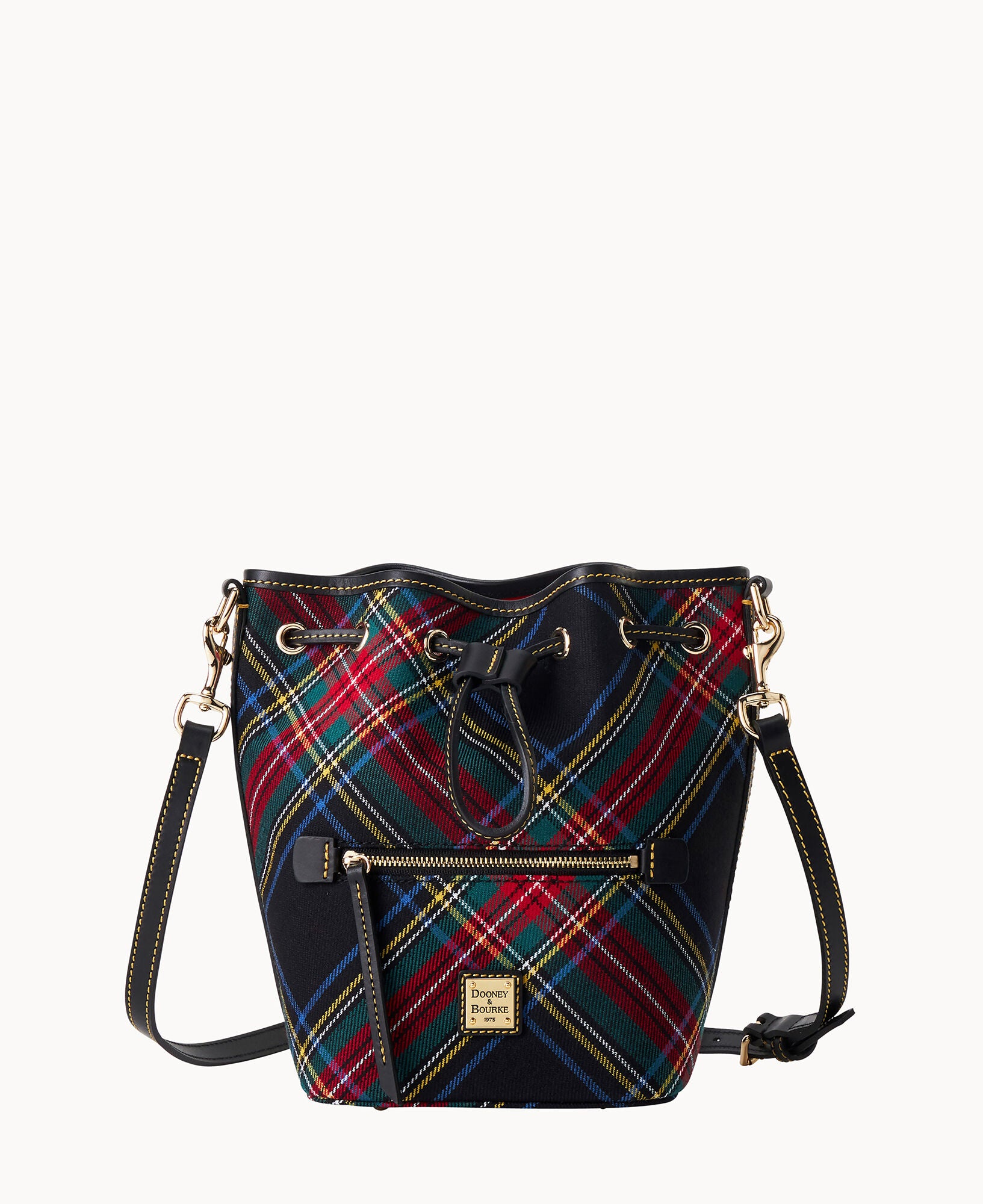 Tartan Small Drawstring Crossbody