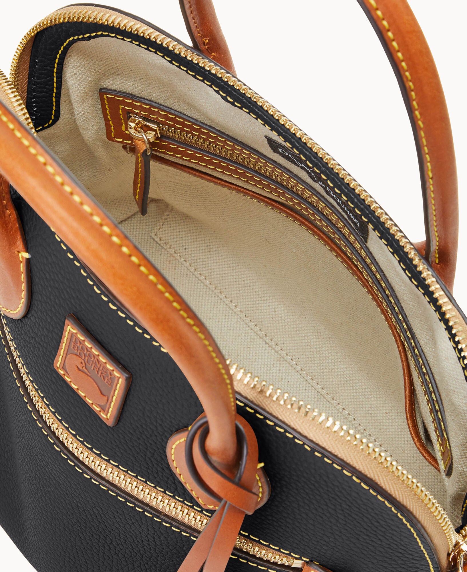 Pebble Grain Domed Satchel - Image 3