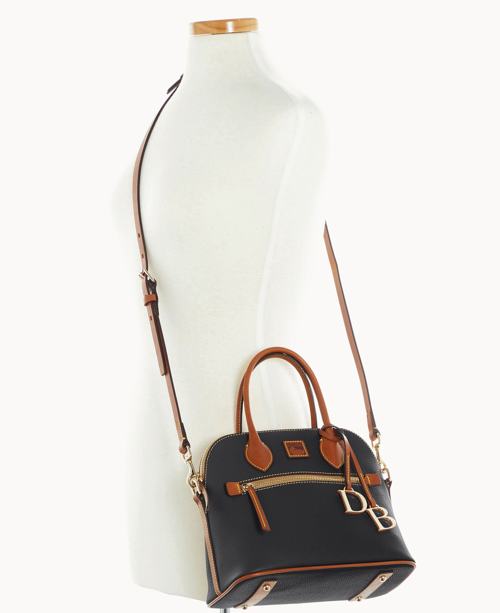 Pebble Grain Domed Satchel - Image 4
