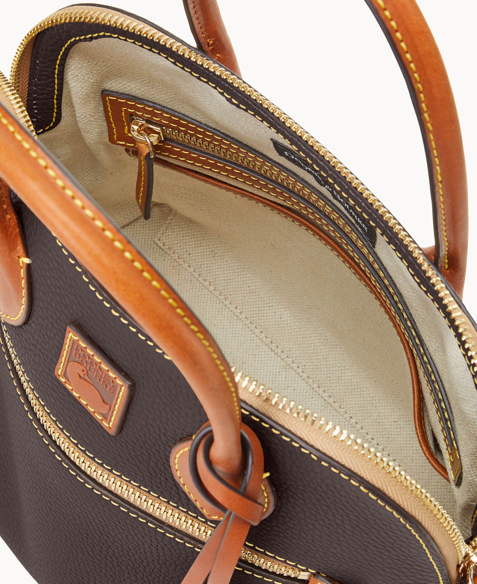 Pebble Grain Domed Satchel - Image 12