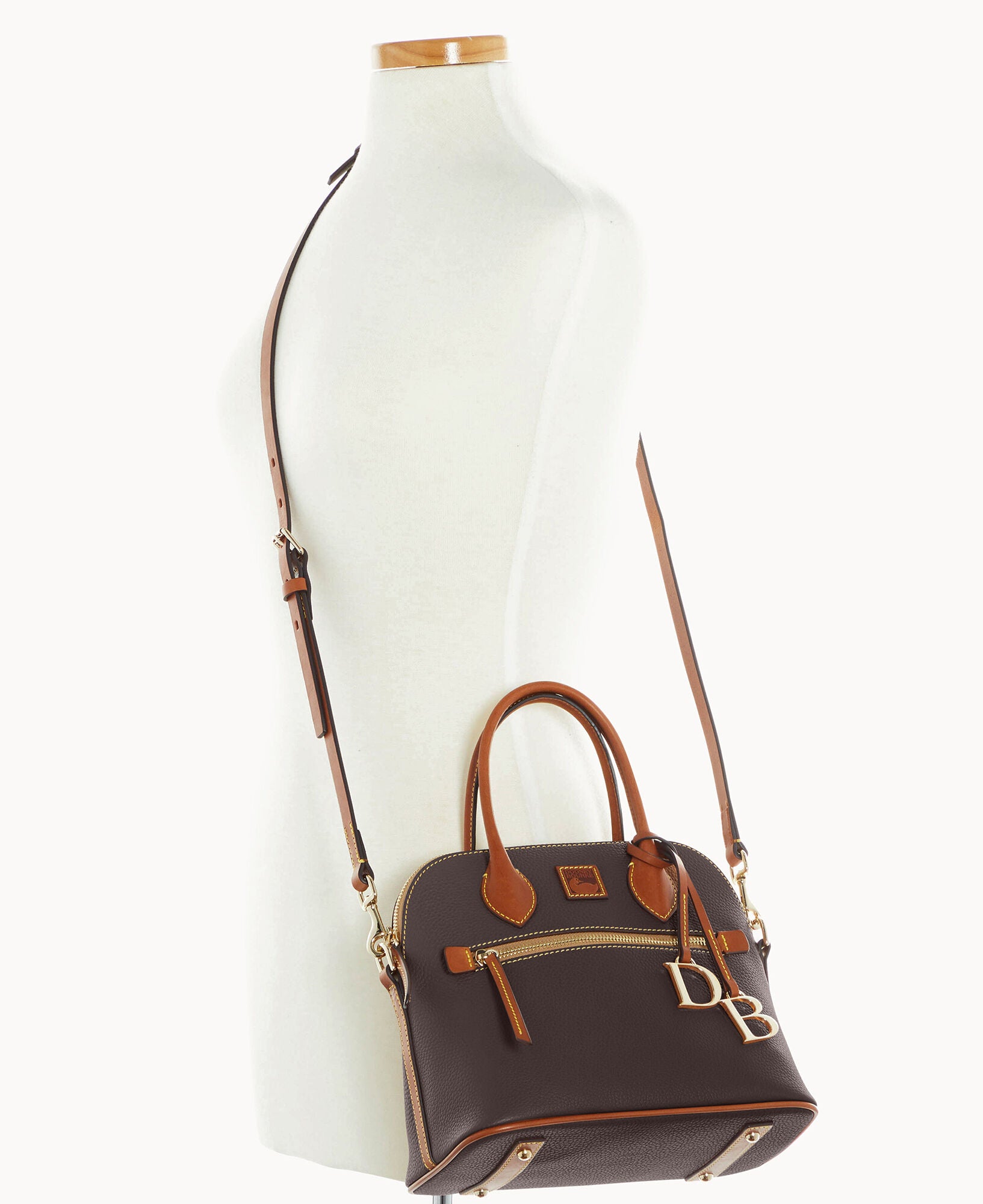 Pebble Grain Domed Satchel - Image 13