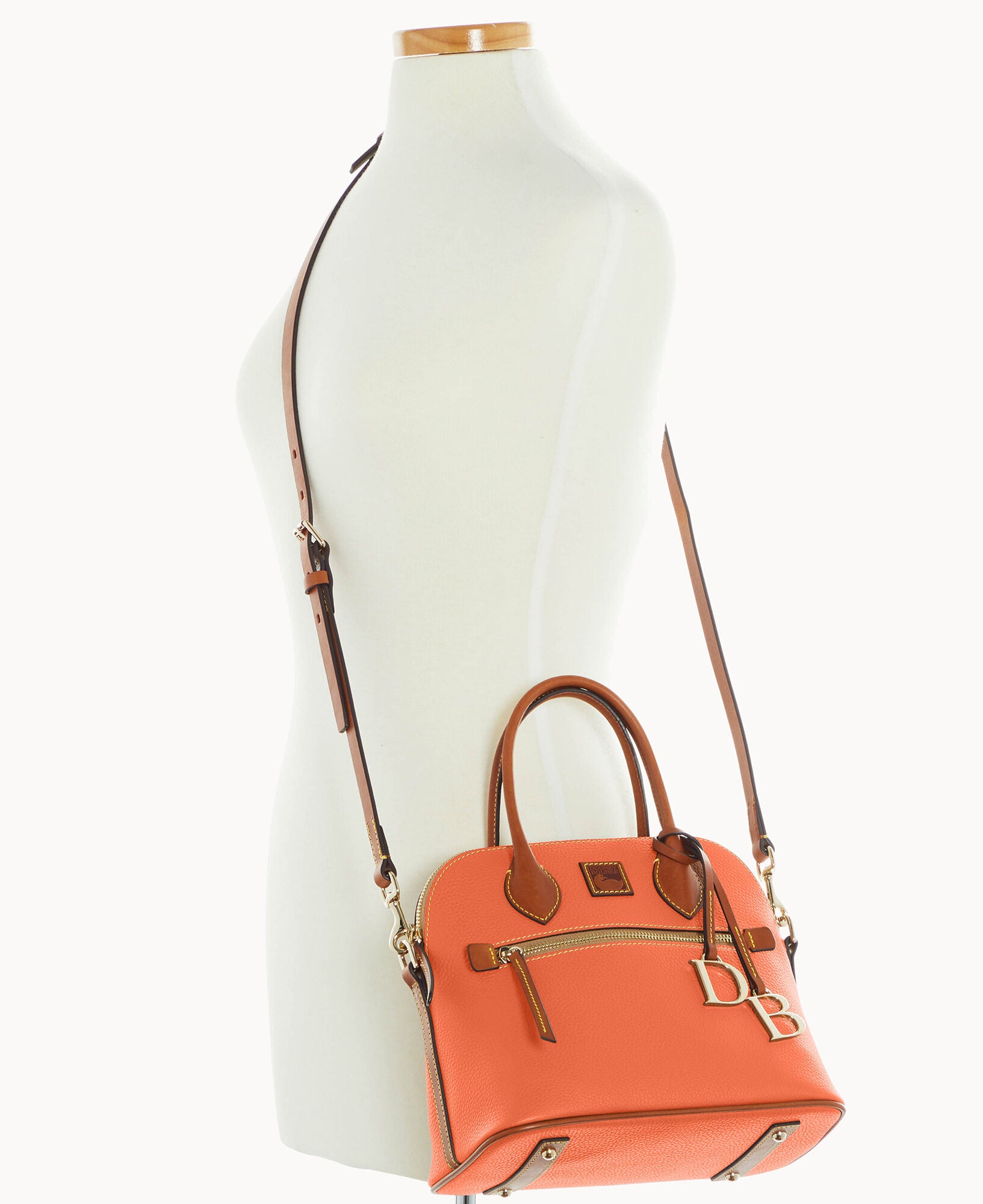Pebble Grain Domed Satchel - Image 7