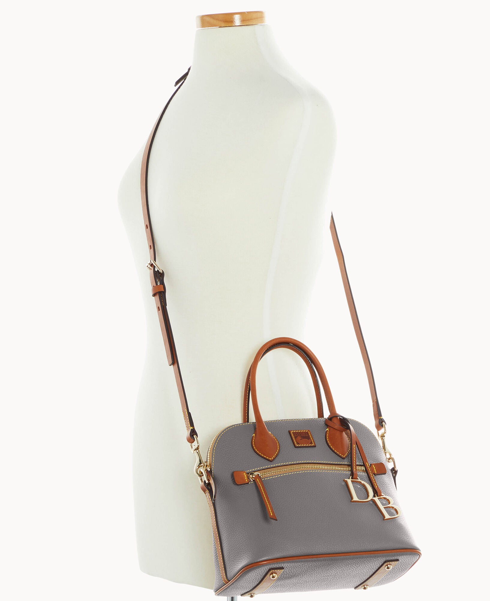 Pebble Grain Domed Satchel - Image 28