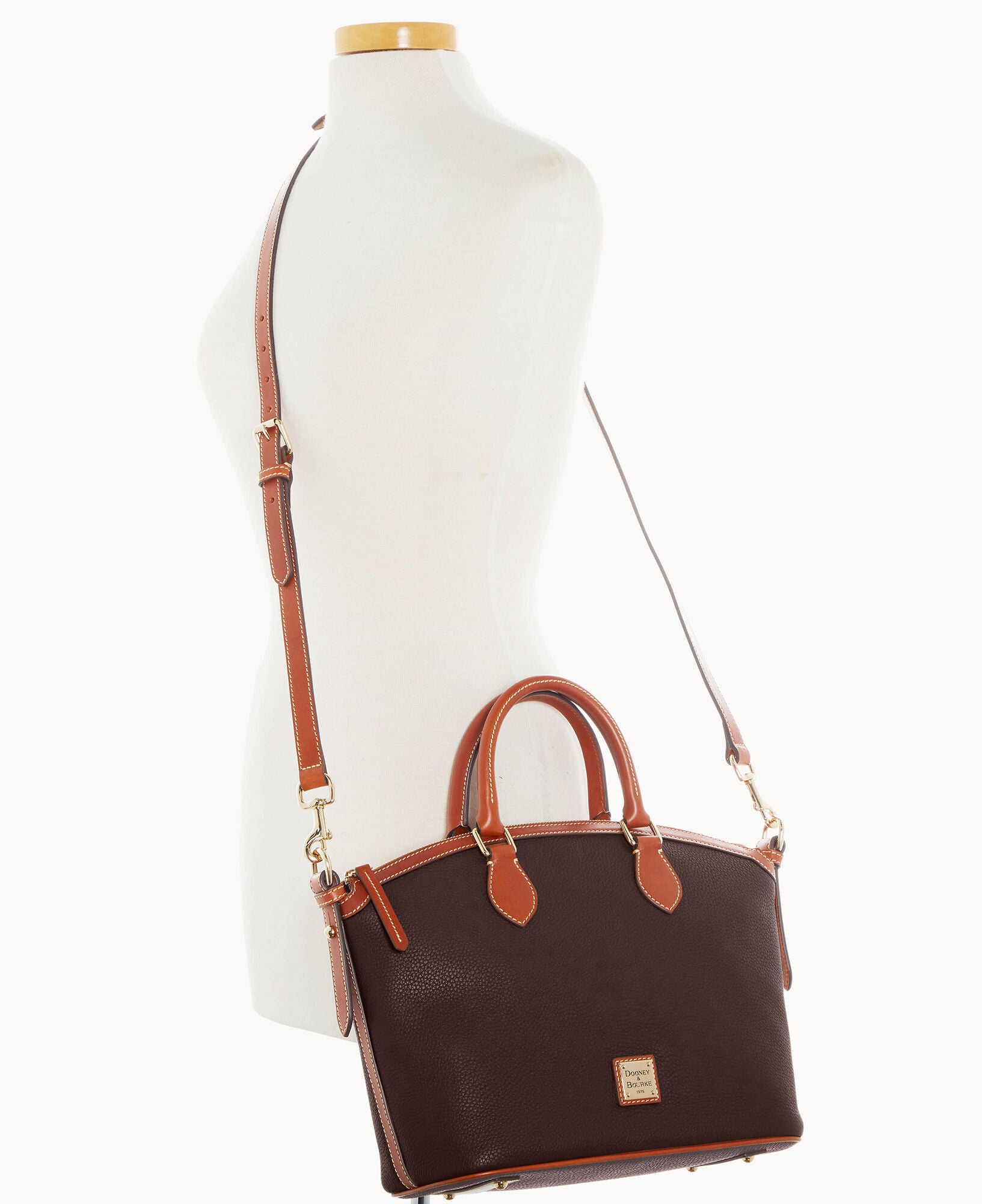 Pebble Grain Domed Satchel - Image 15