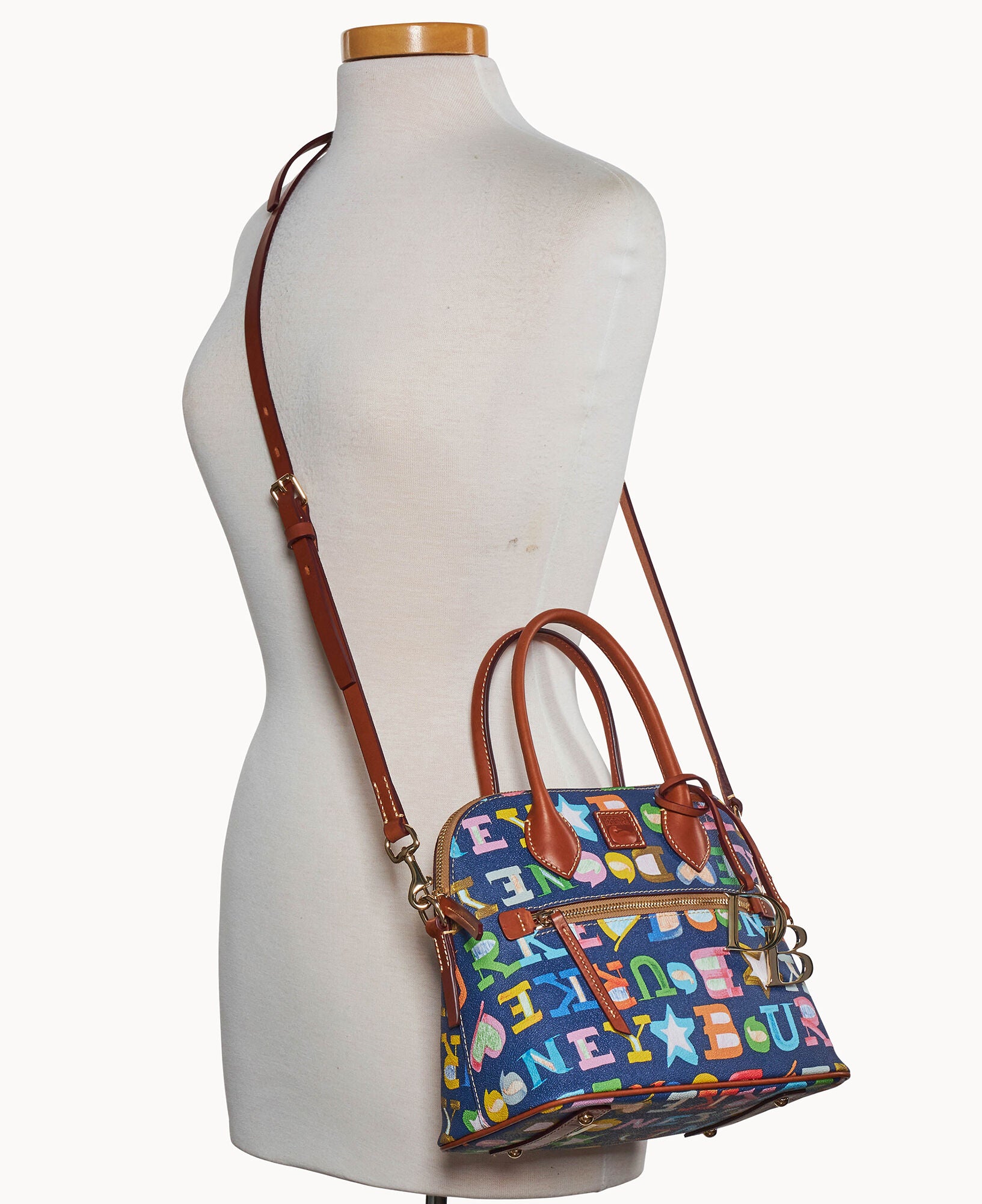 Doodle II Coated Cotton Domed Satchel - Image 8