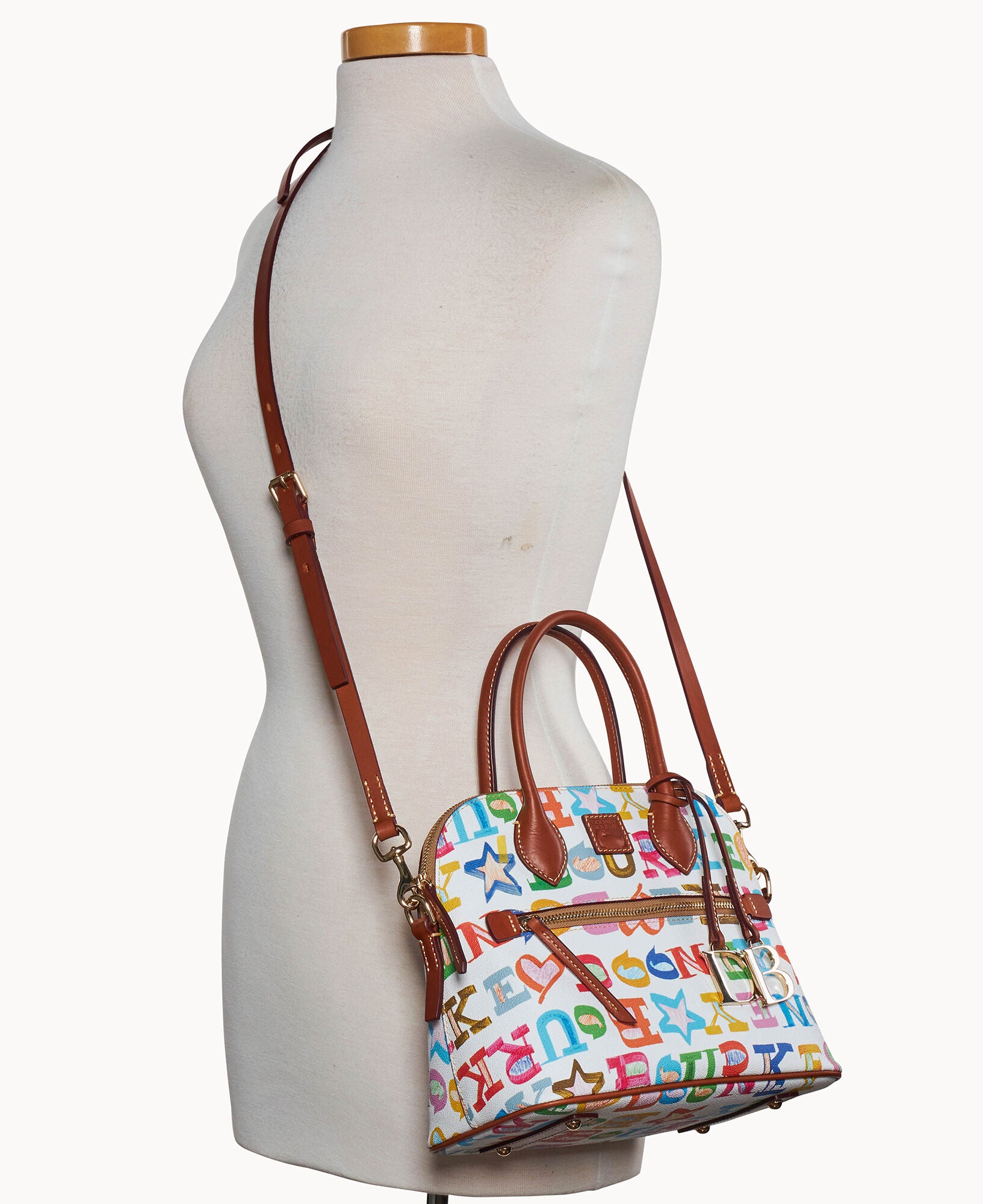 Doodle II Coated Cotton Domed Satchel - Image 12