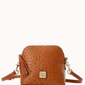 Ostrich Domed Crossbody