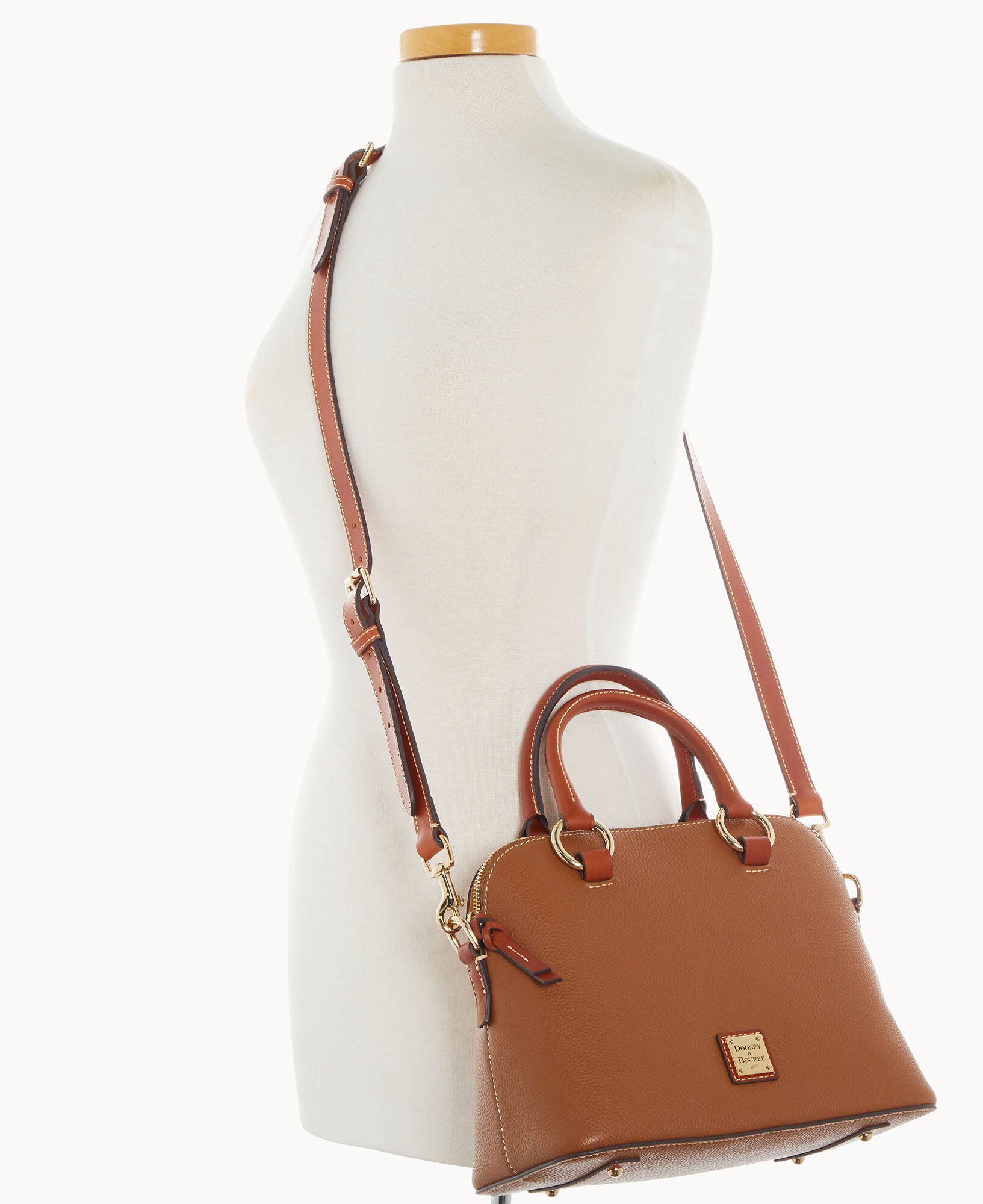 Pebble Grain Domed Satchel - Image 10