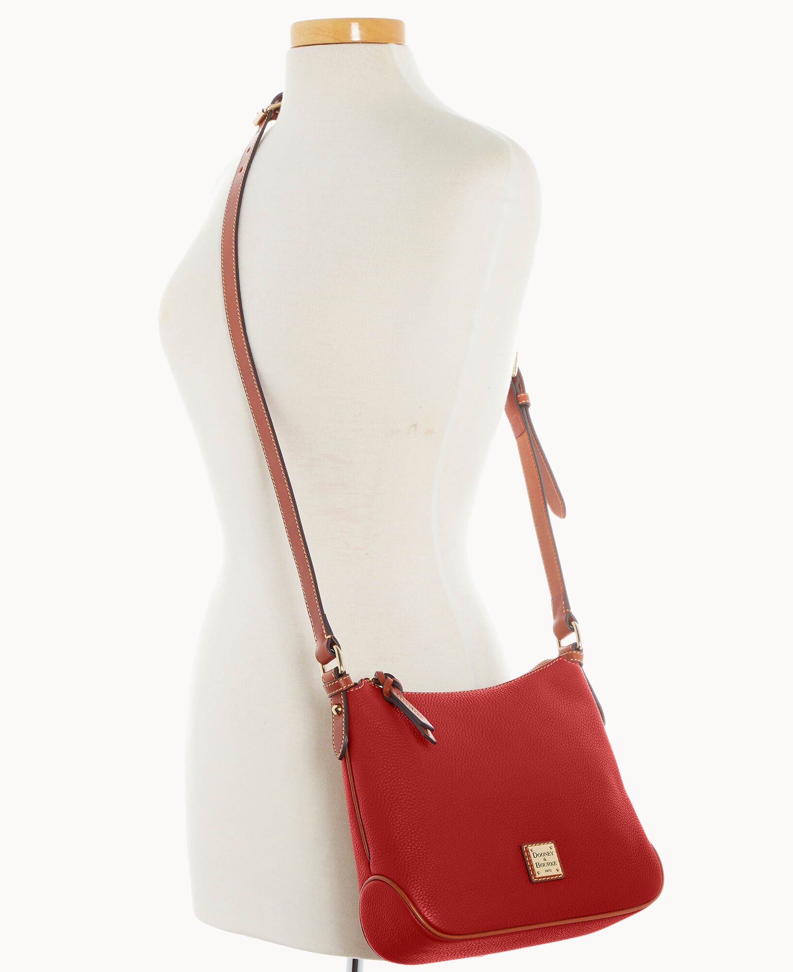 Pebble Grain Crossbody Hobo - Image 10