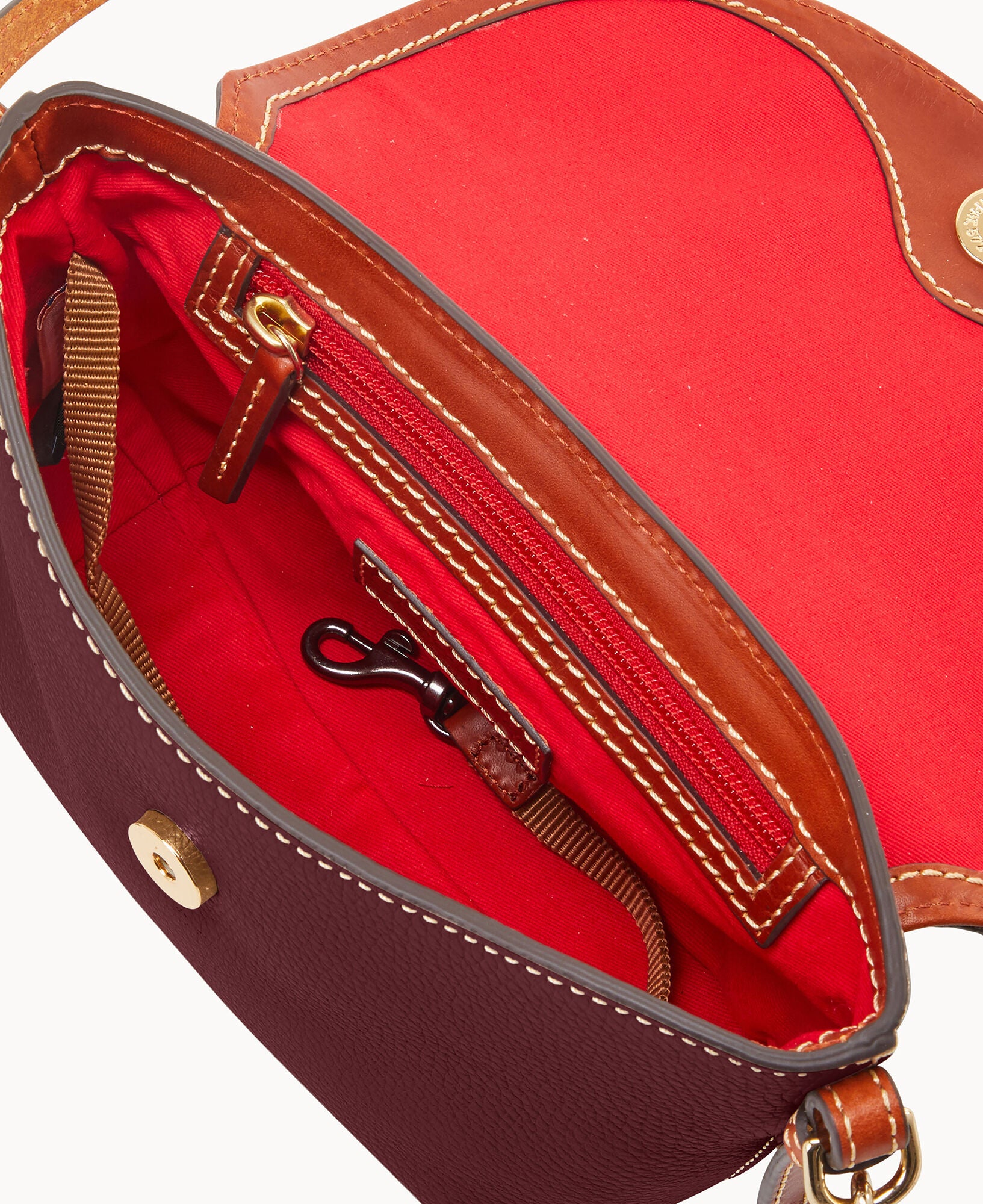 Pebble Grain Crossbody Saddle Bag - Image 29