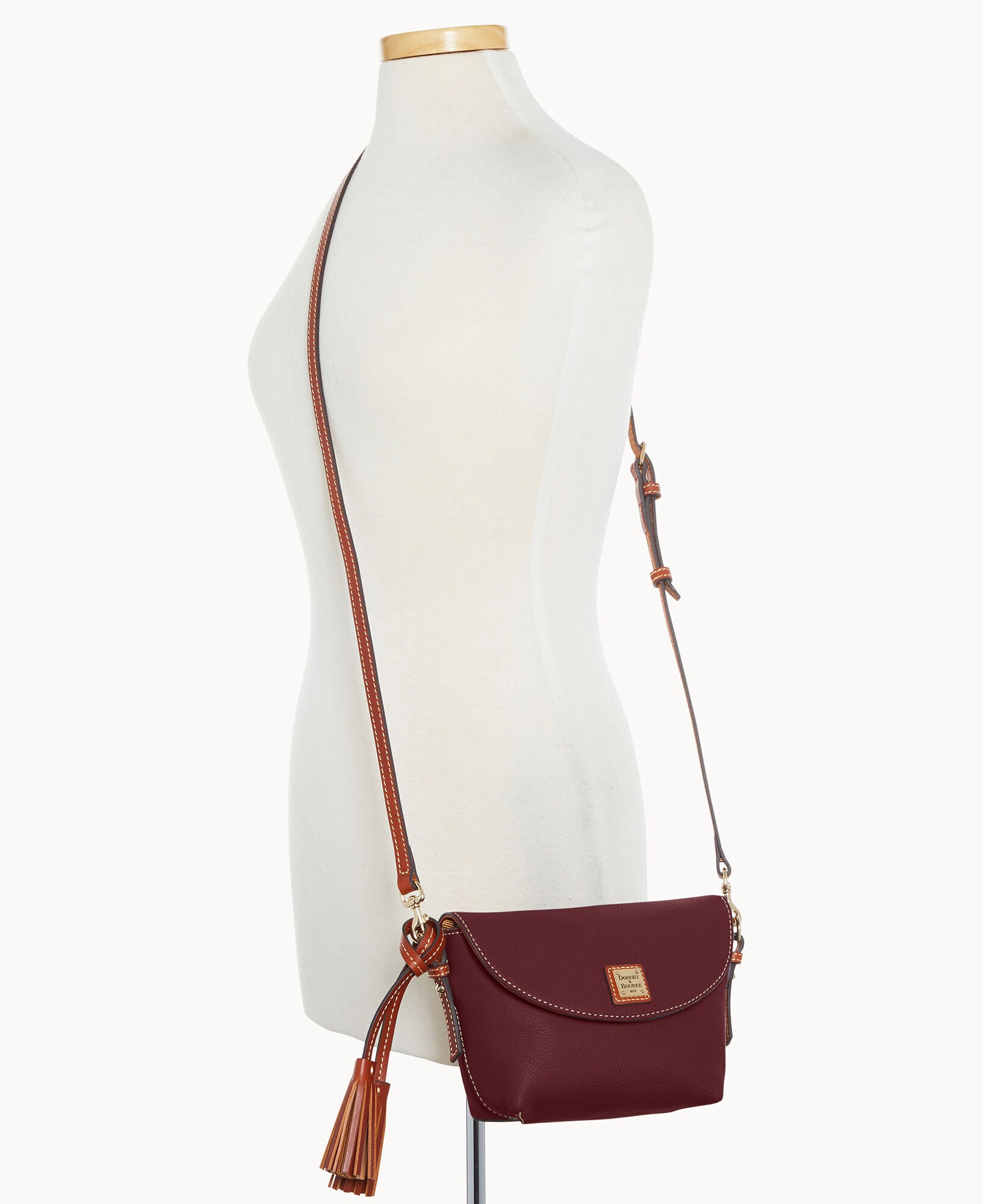 Pebble Grain Crossbody Saddle Bag - Image 30