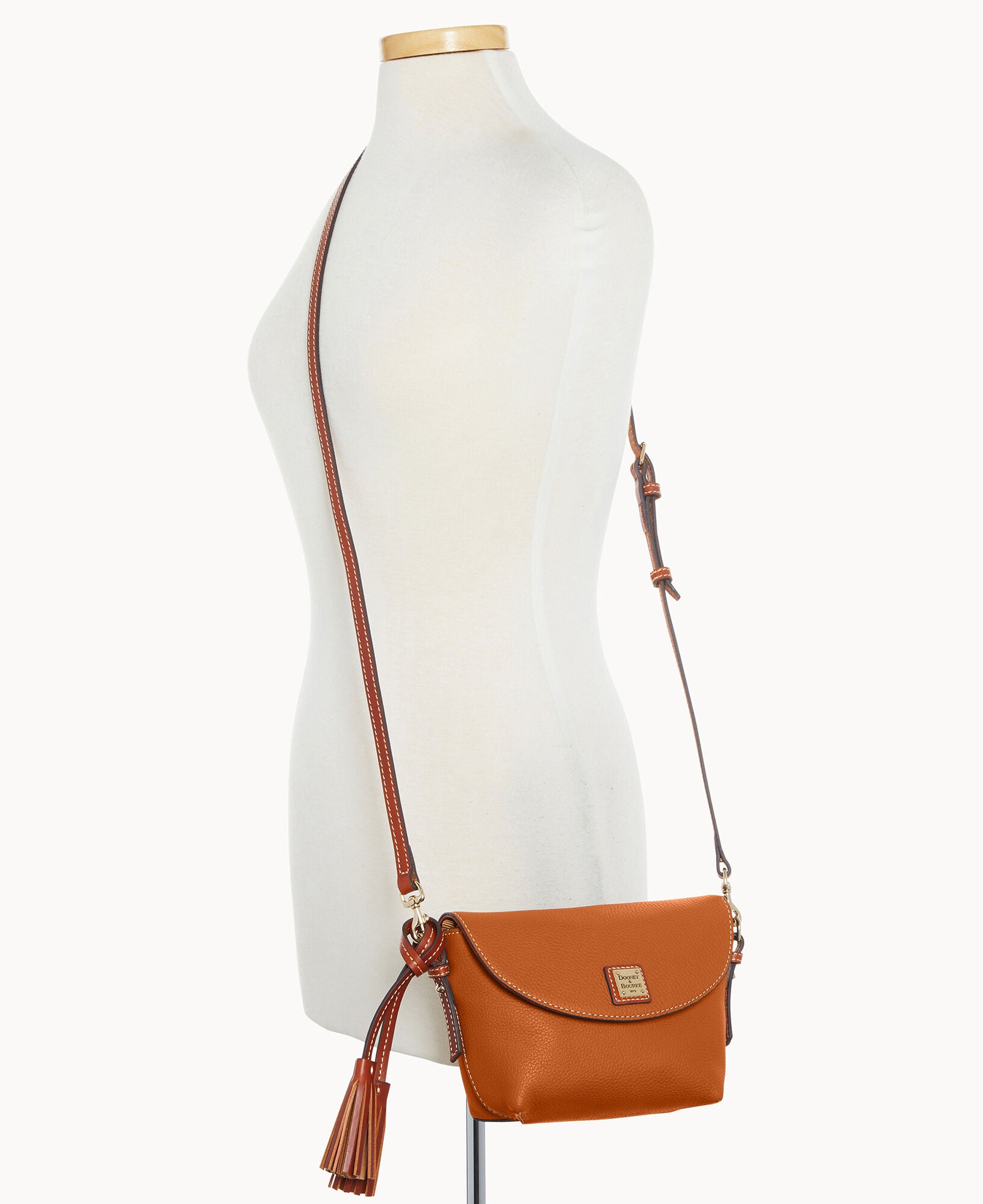 Pebble Grain Crossbody Saddle Bag - Image 8