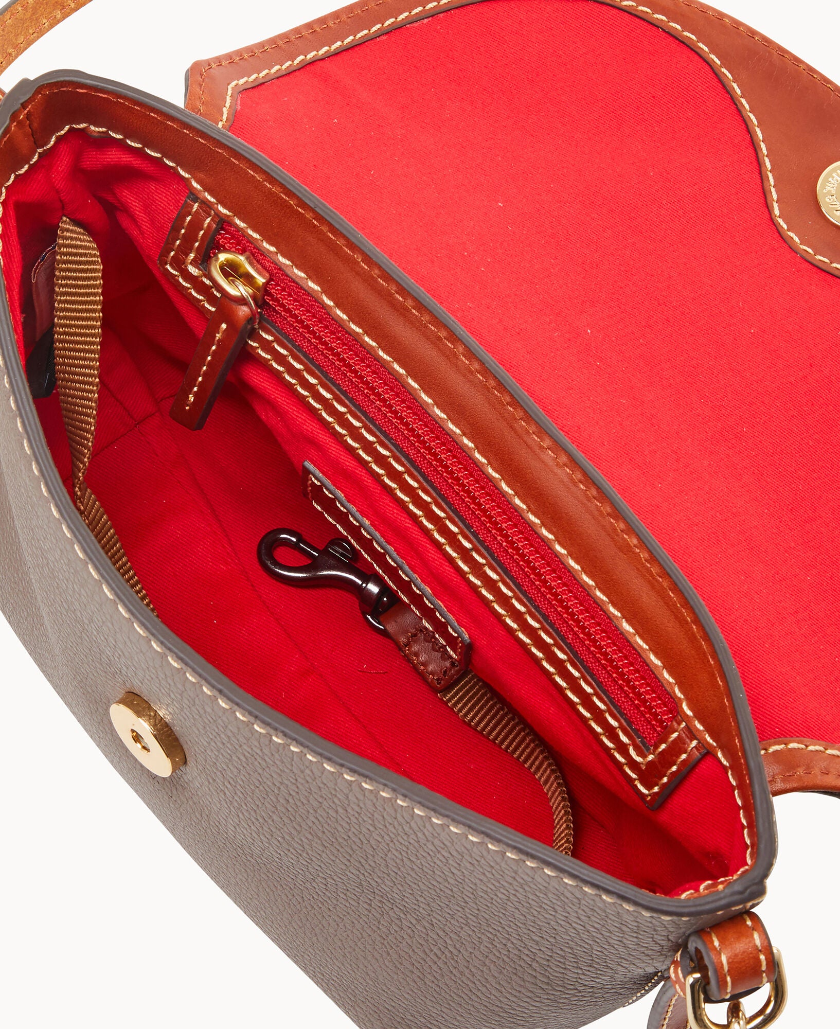 Pebble Grain Crossbody Saddle Bag - Image 3
