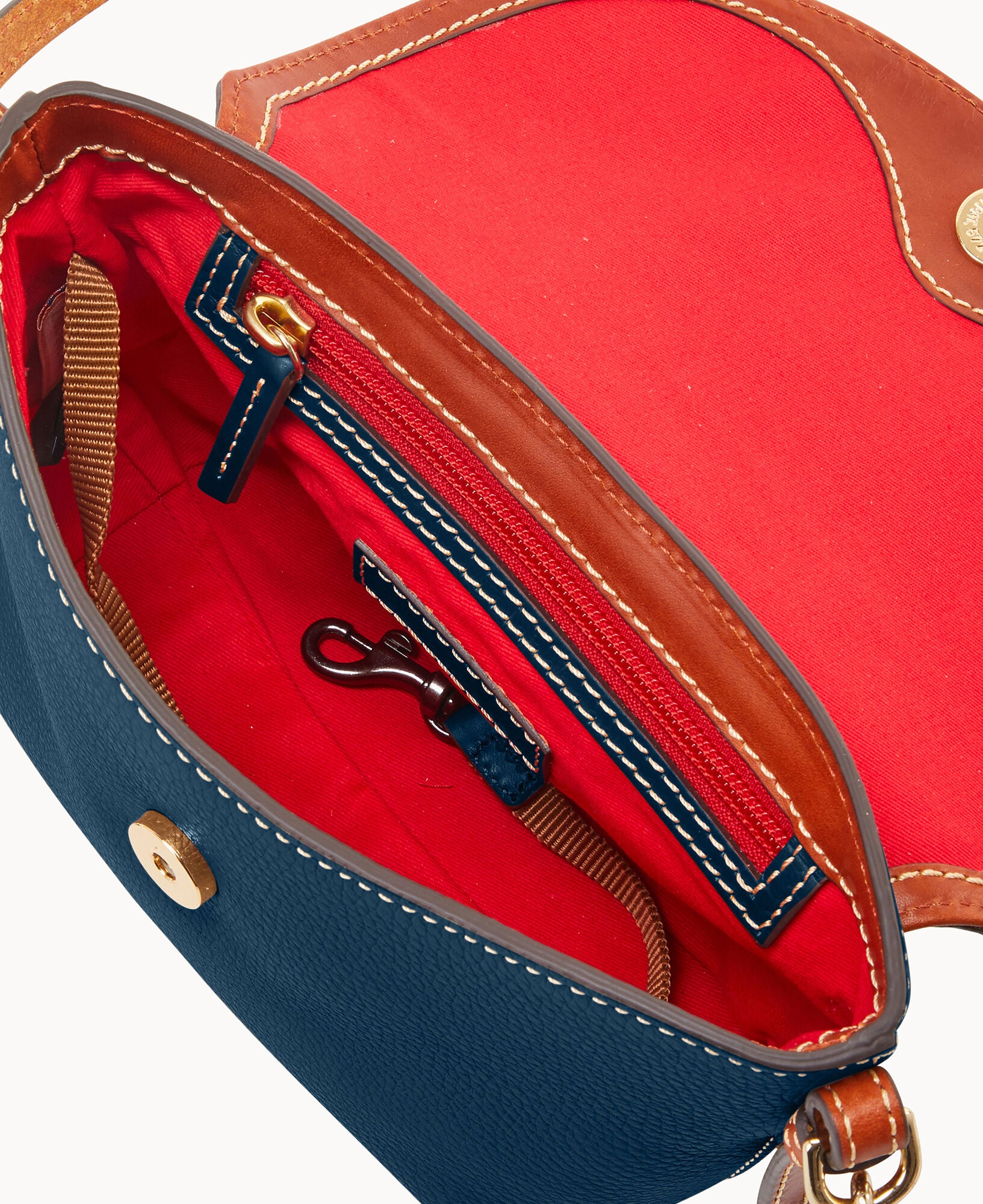 Pebble Grain Crossbody Saddle Bag - Image 18