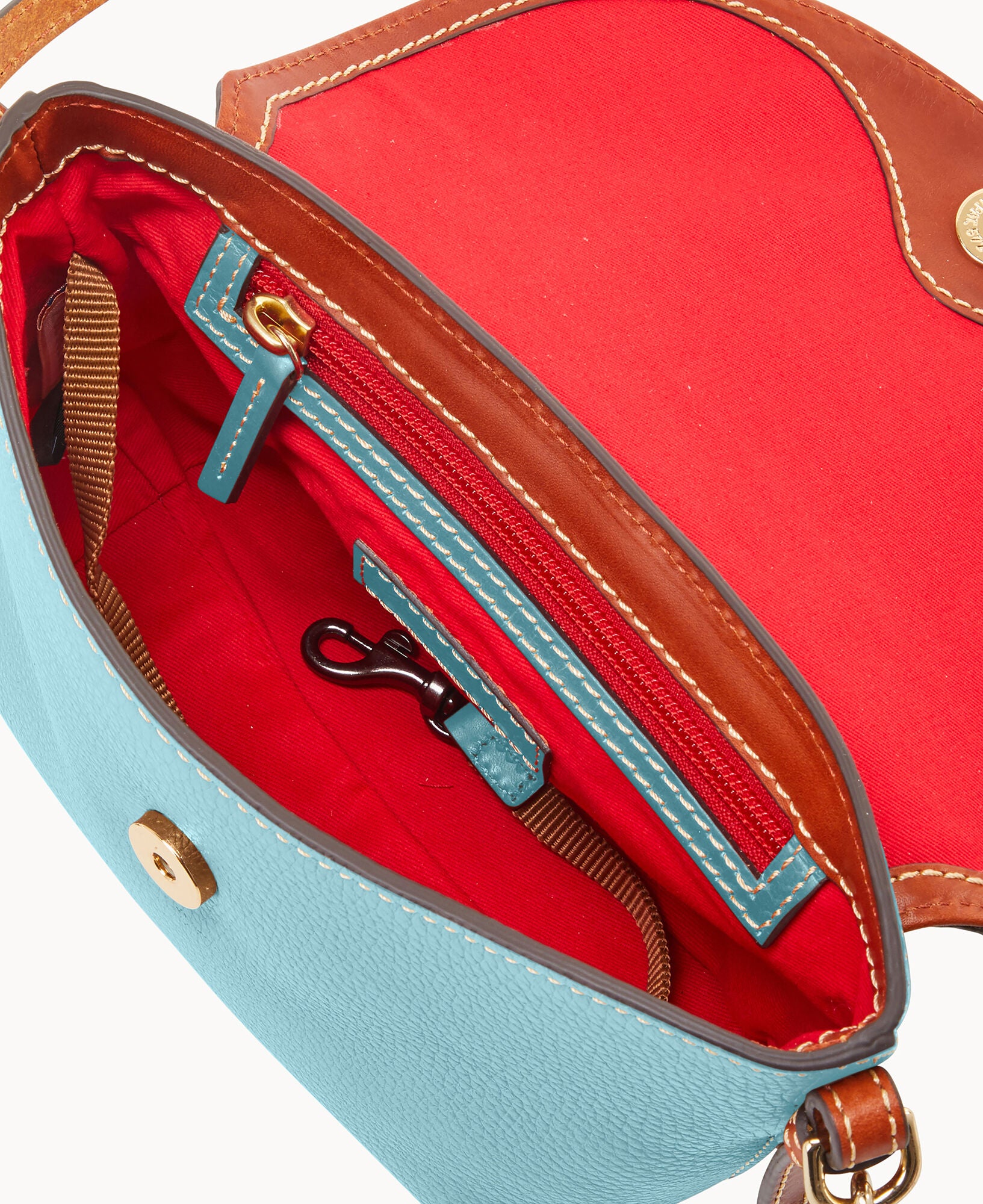Pebble Grain Crossbody Saddle Bag - Image 26