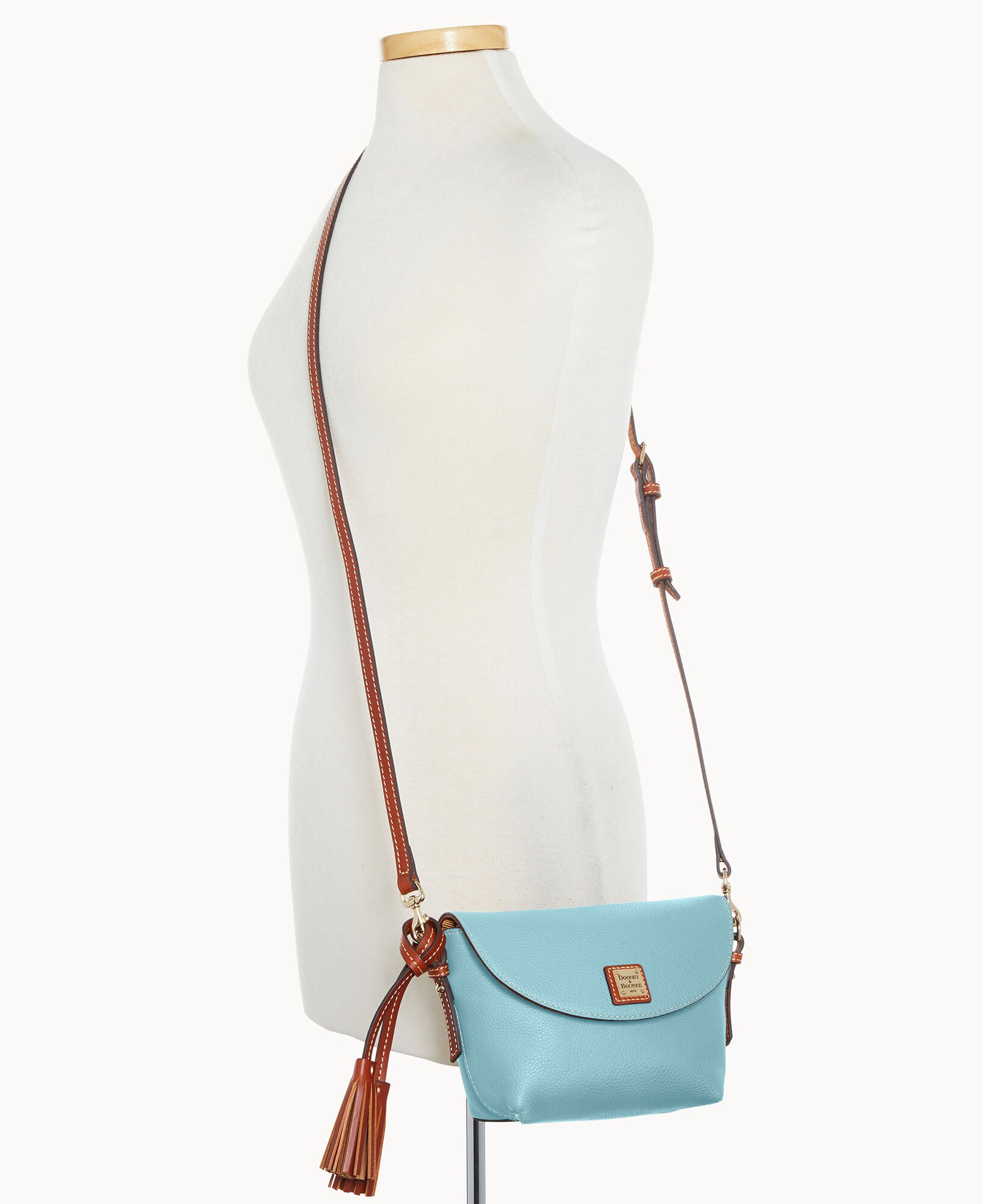 Pebble Grain Crossbody Saddle Bag - Image 27