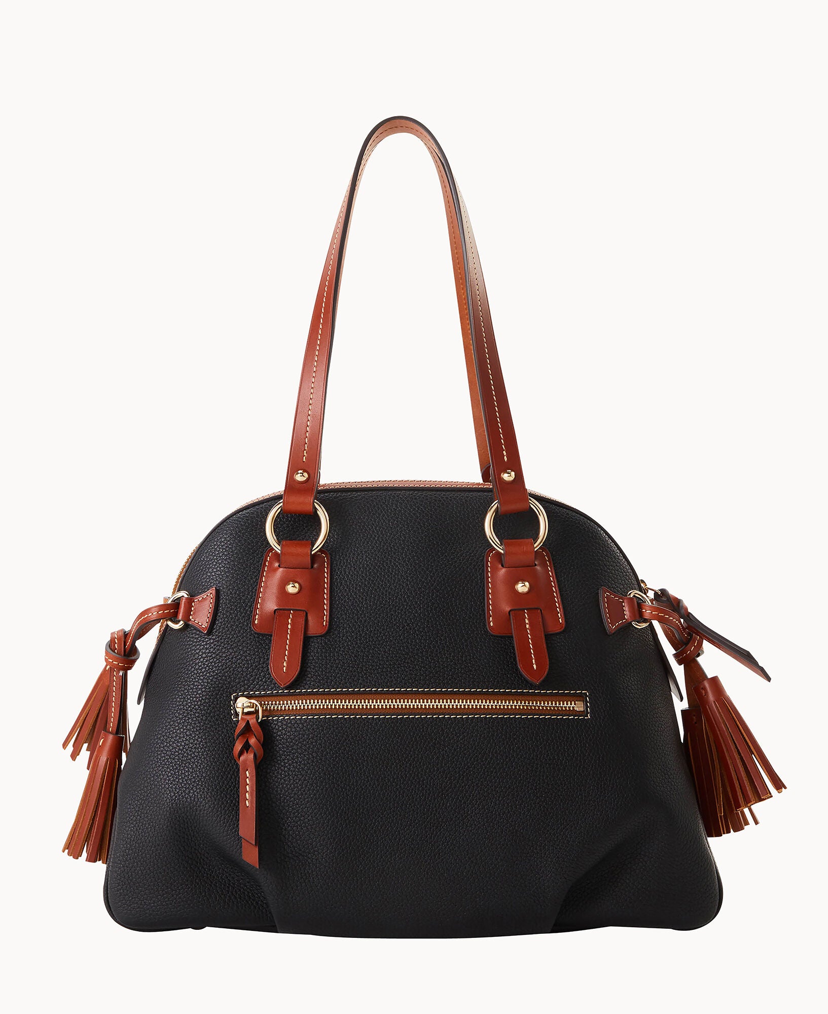 Pebble Grain Domed Satchel - Image 8