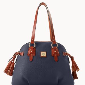 Pebble Grain Domed Satchel