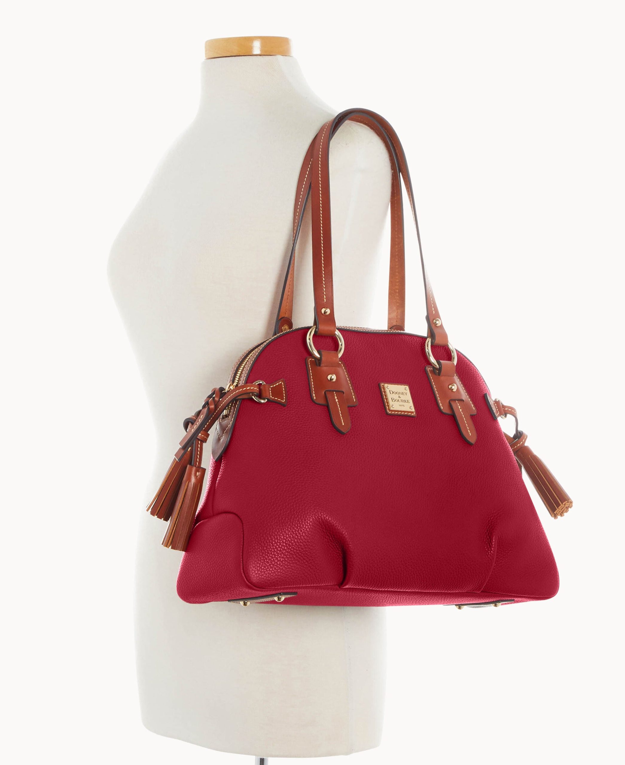 Pebble Grain Domed Satchel - Image 13