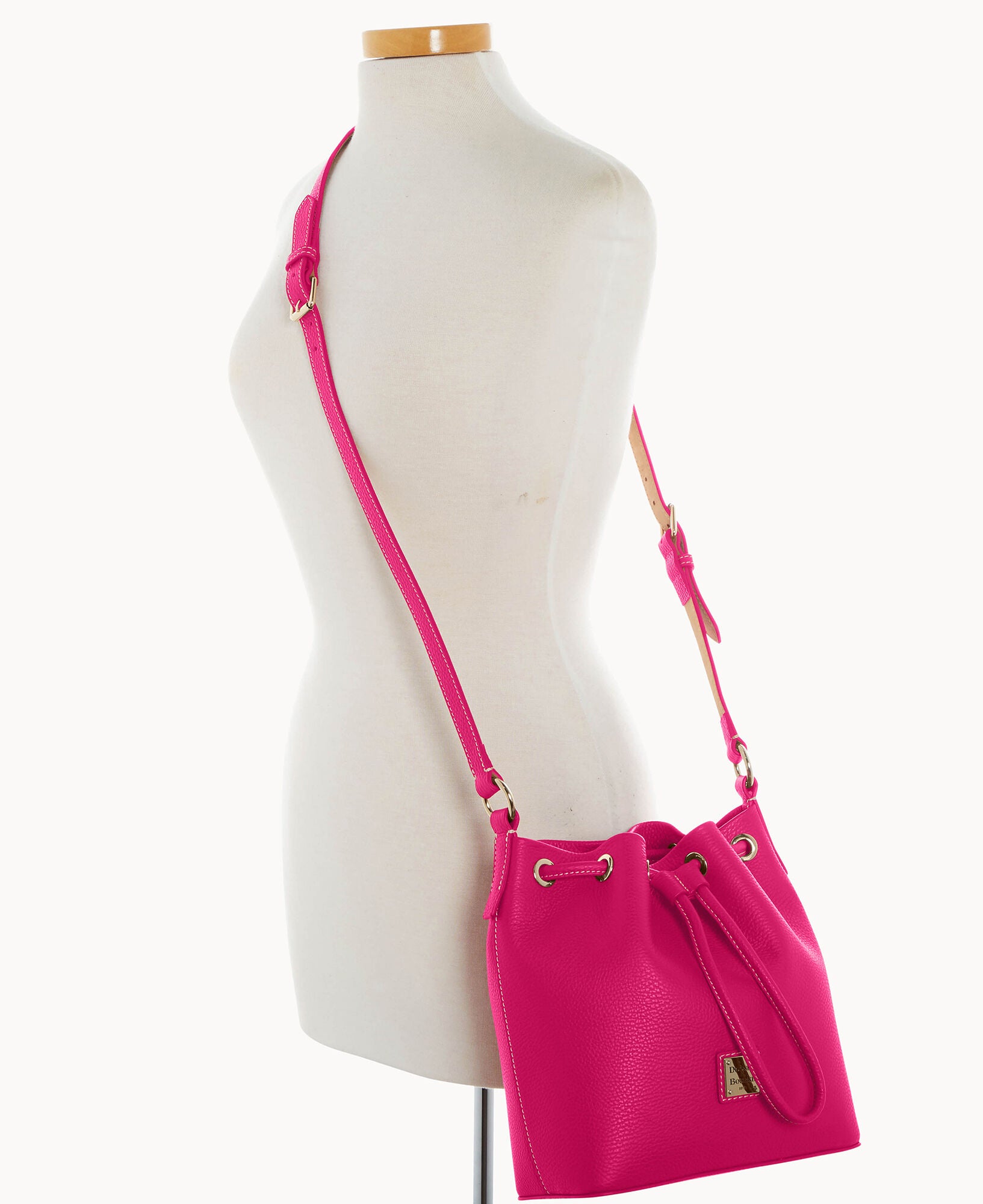 Lucca Leather Crossbody Drawstring - Image 12