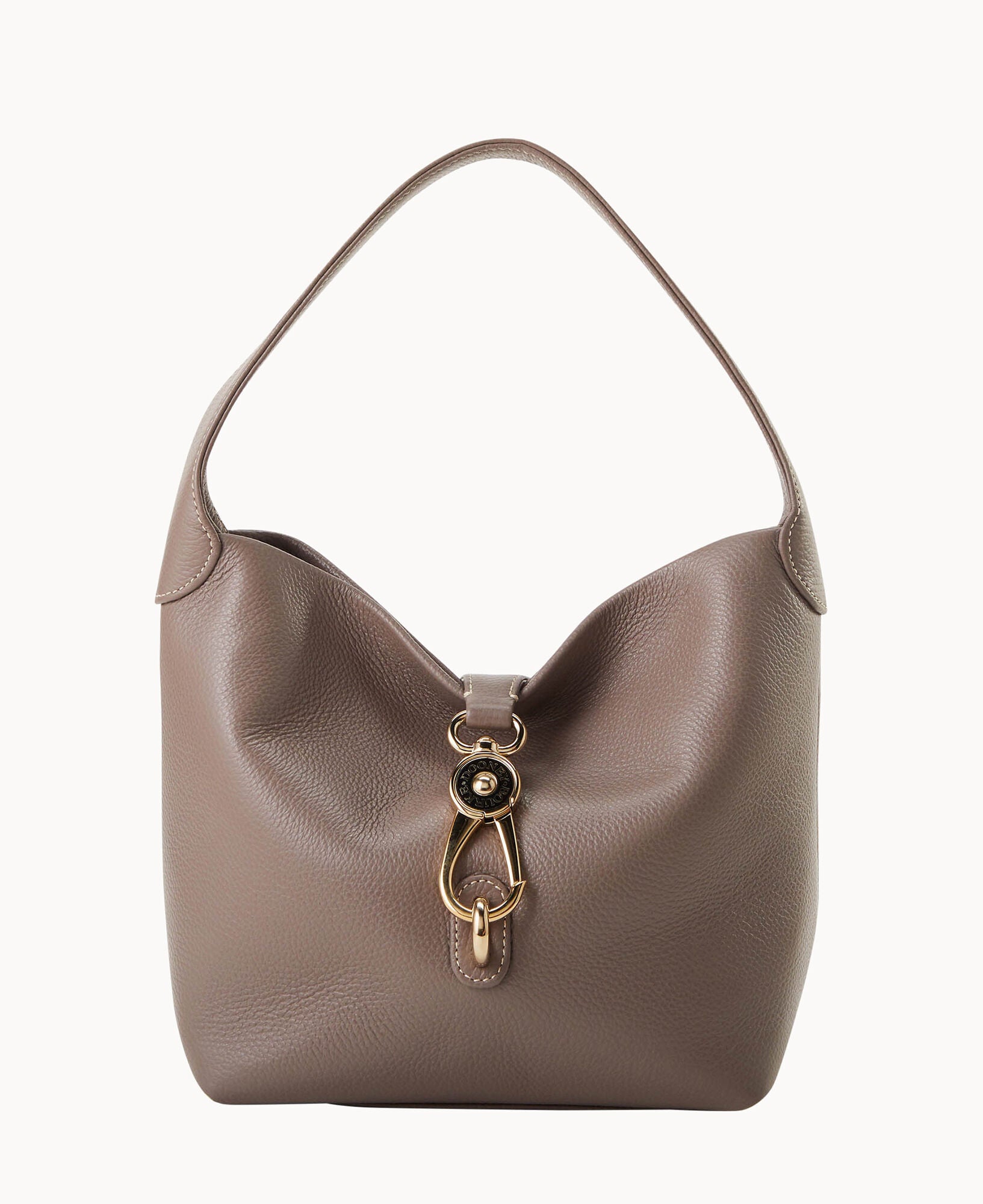 Lucca Leather Logo Lock Hobo - Image 13