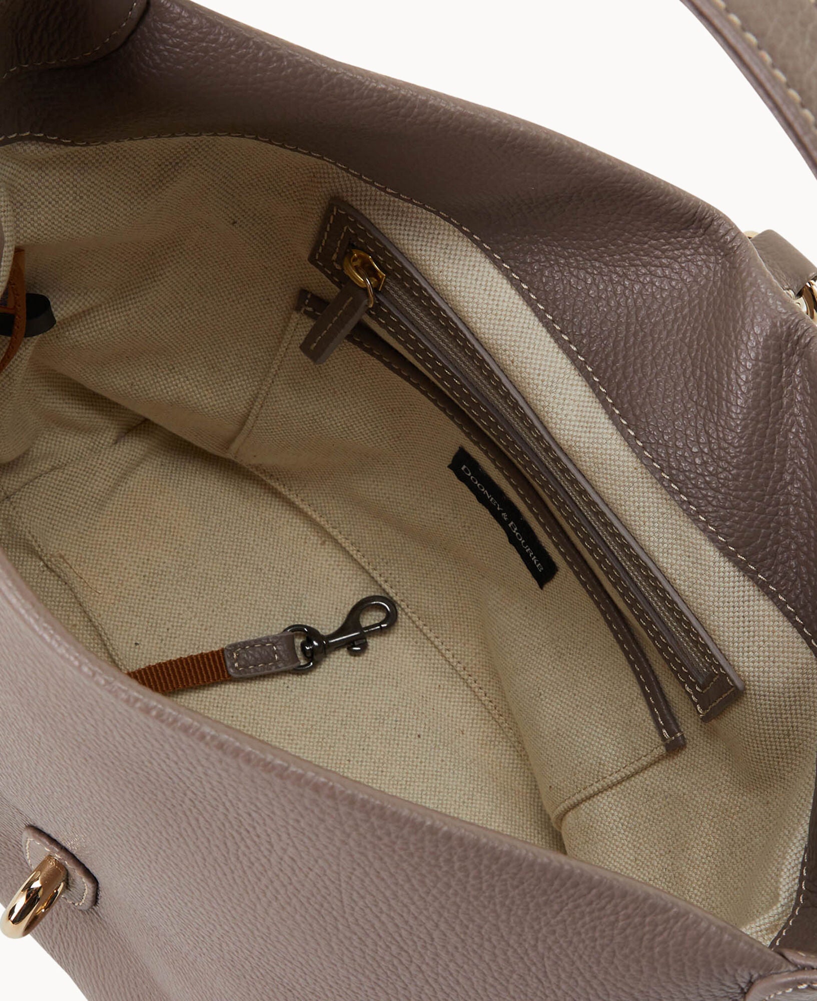 Lucca Leather Logo Lock Hobo - Image 15