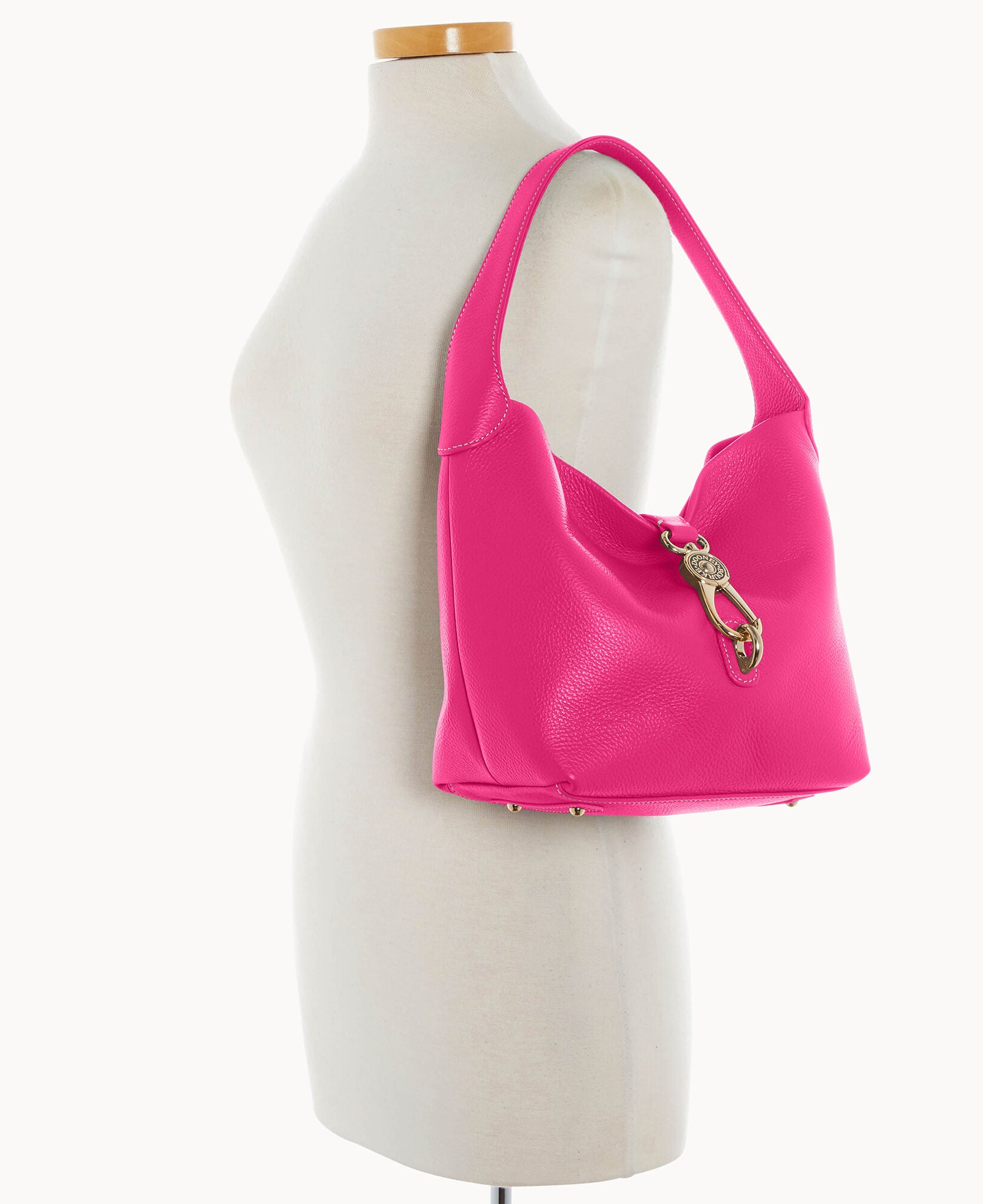 Lucca Leather Logo Lock Hobo - Image 8