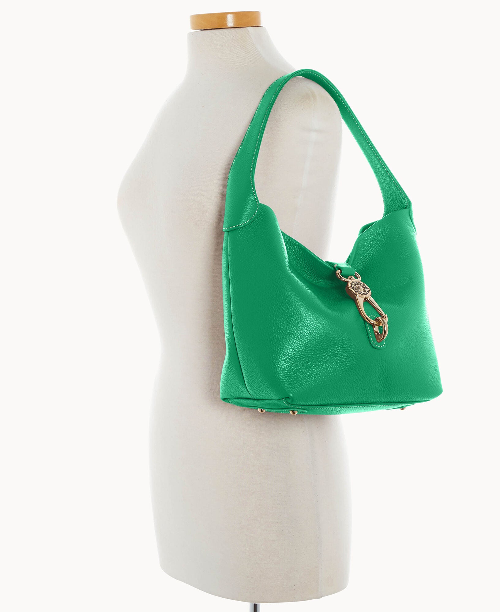 Lucca Leather Logo Lock Hobo - Image 20
