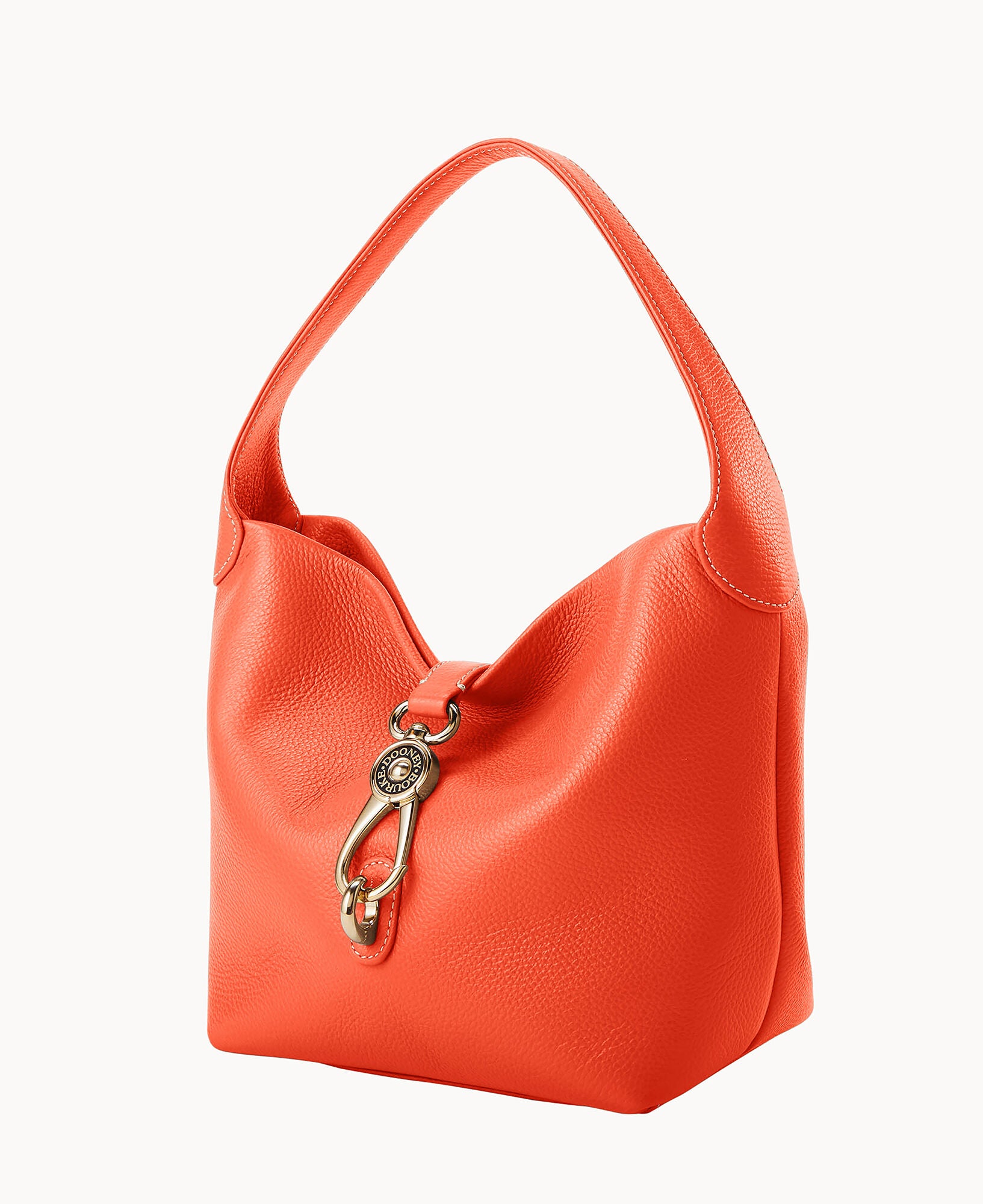 Lucca Leather Logo Lock Hobo - Image 10