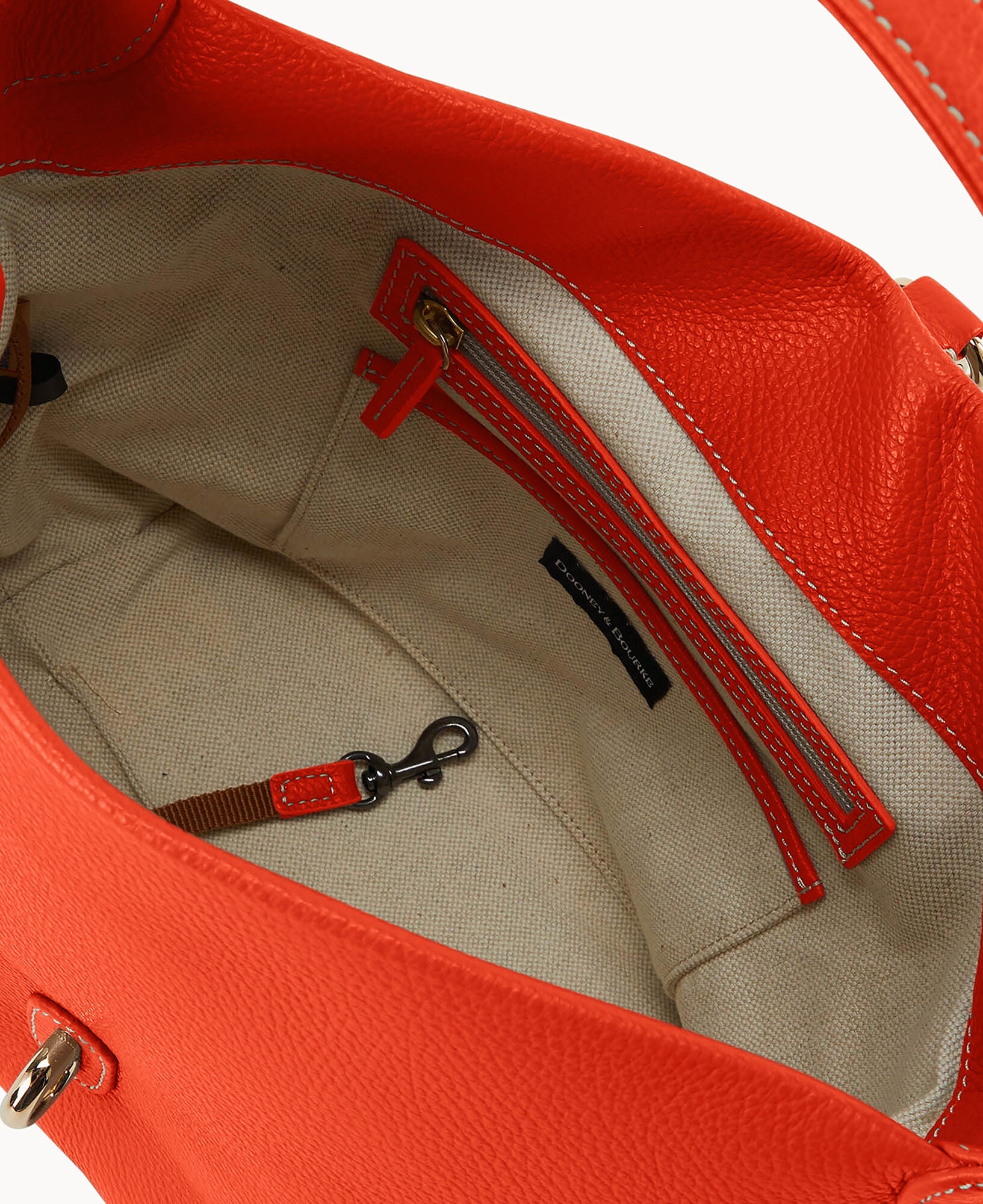 Lucca Leather Logo Lock Hobo - Image 11