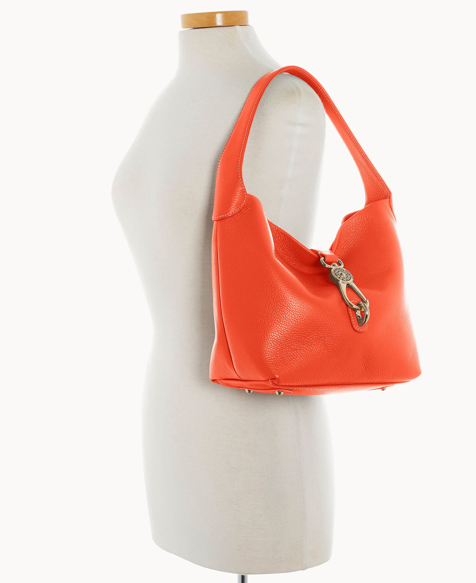 Lucca Leather Logo Lock Hobo - Image 12