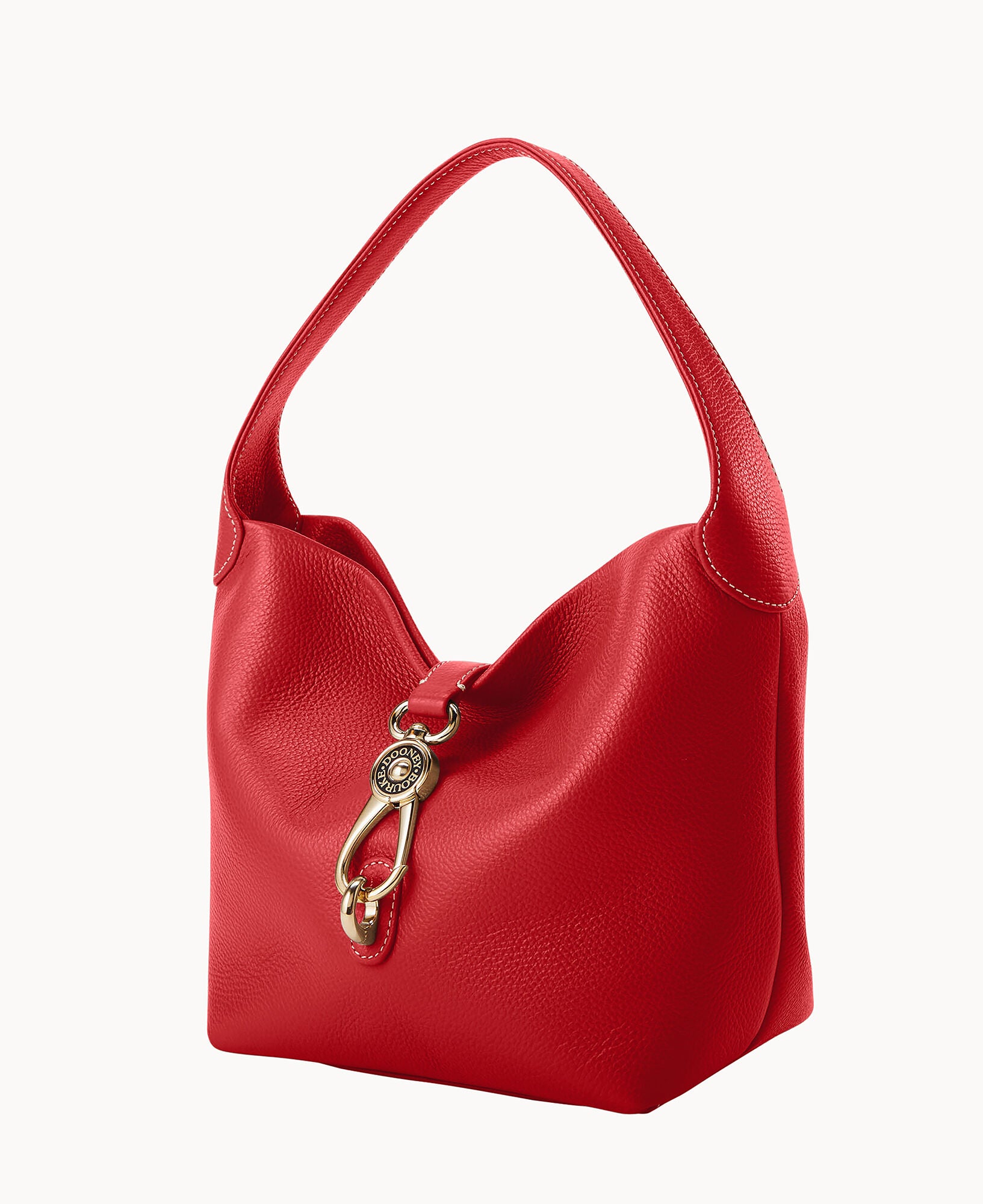 Lucca Leather Logo Lock Hobo - Image 2