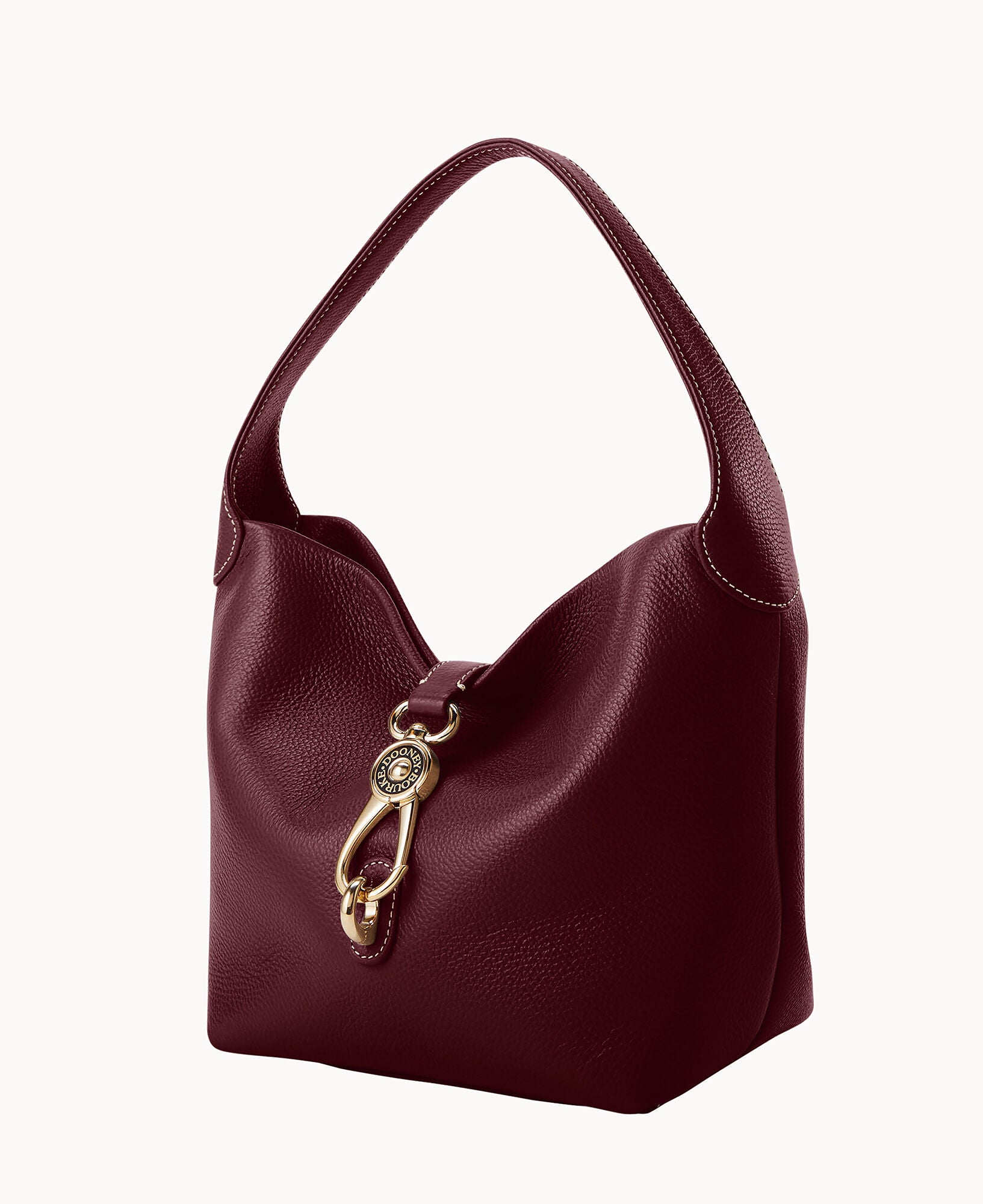 Lucca Leather Logo Lock Hobo - Image 26