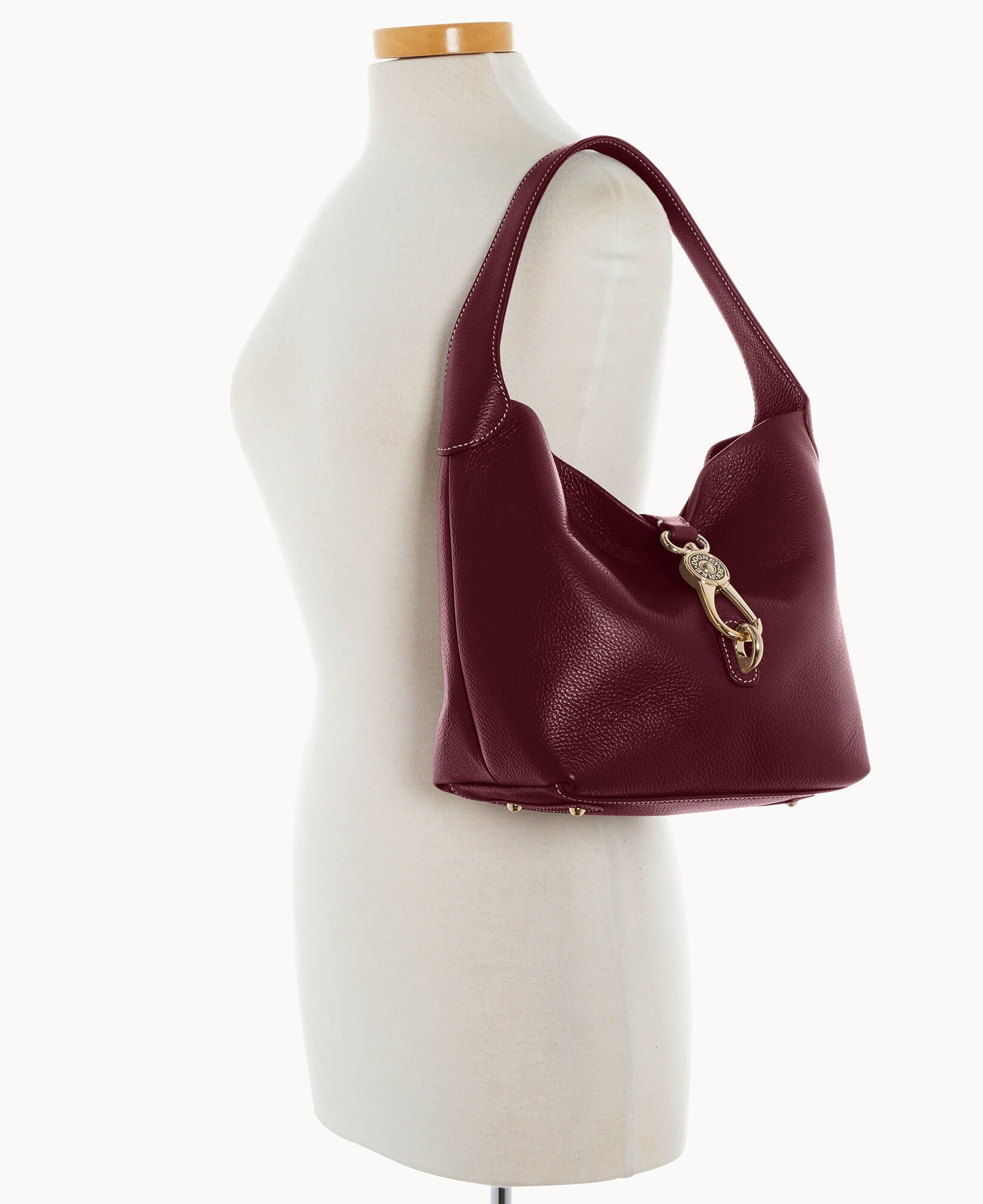 Lucca Leather Logo Lock Hobo - Image 28