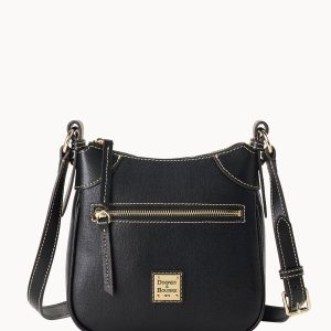 Saffiano Front Zip Crossbody