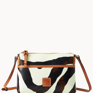 Zebra Leather Katie Crossbody