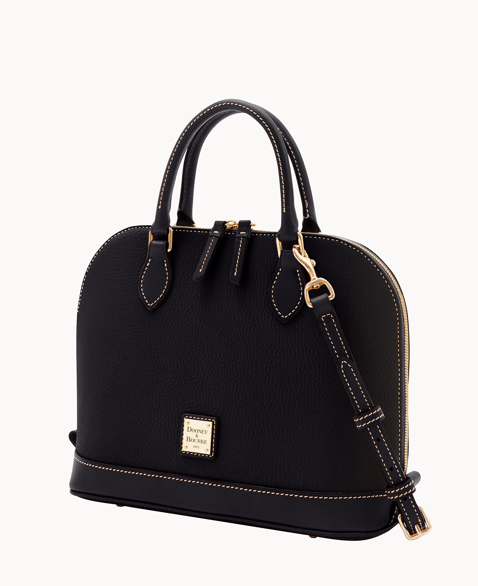 Pebble Grain Zip Zip Satchel - Image 2