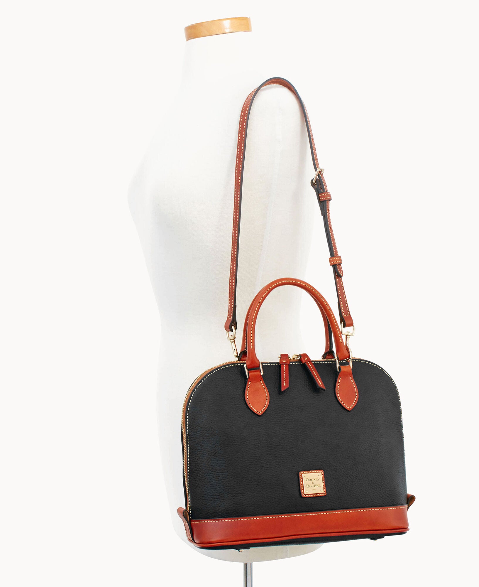 Pebble Grain Zip Zip Satchel - Image 9