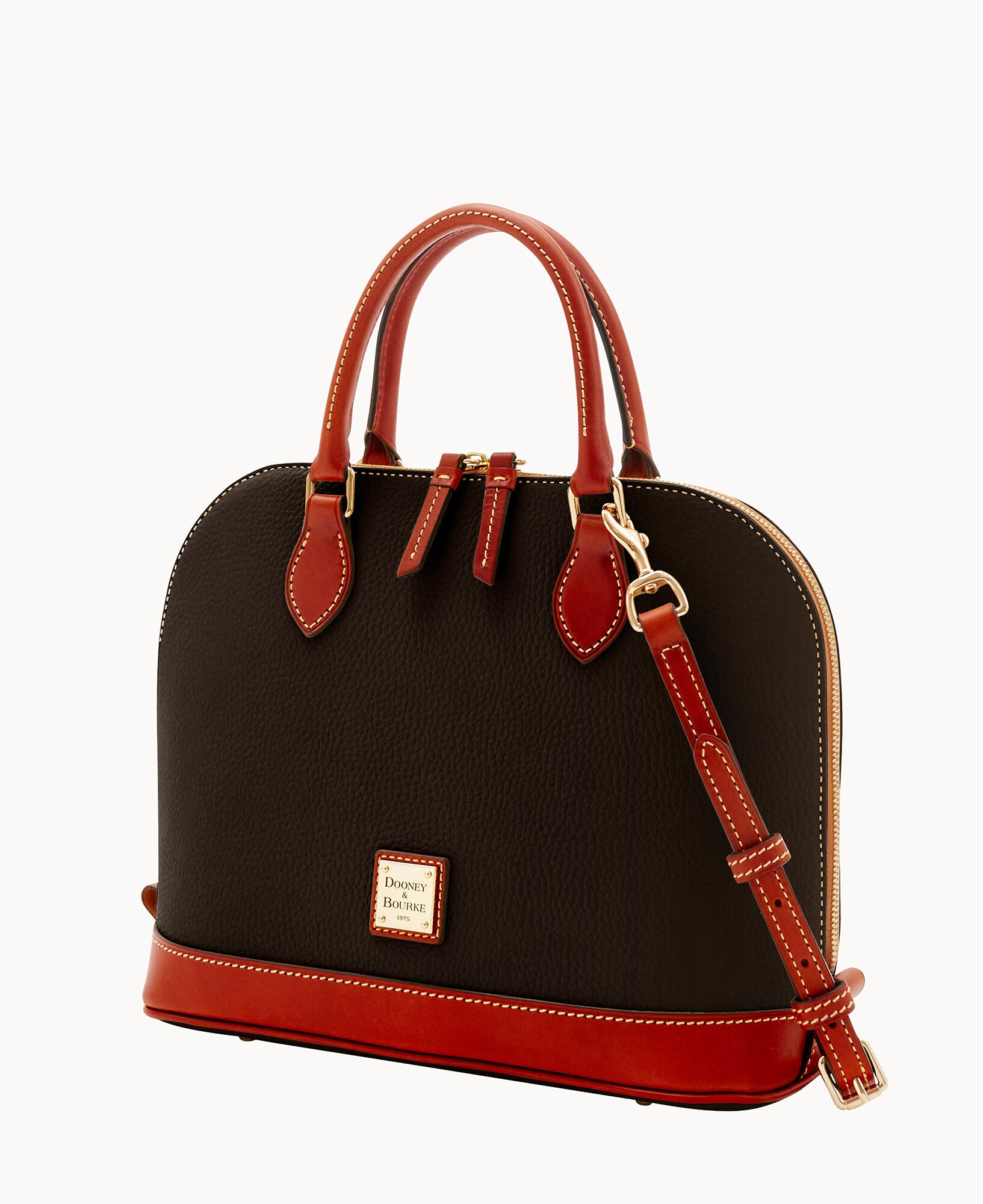Pebble Grain Zip Zip Satchel - Image 10