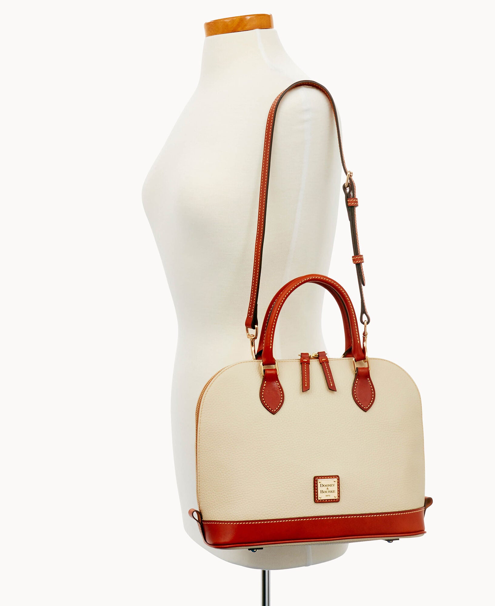 Pebble Grain Zip Zip Satchel - Image 17