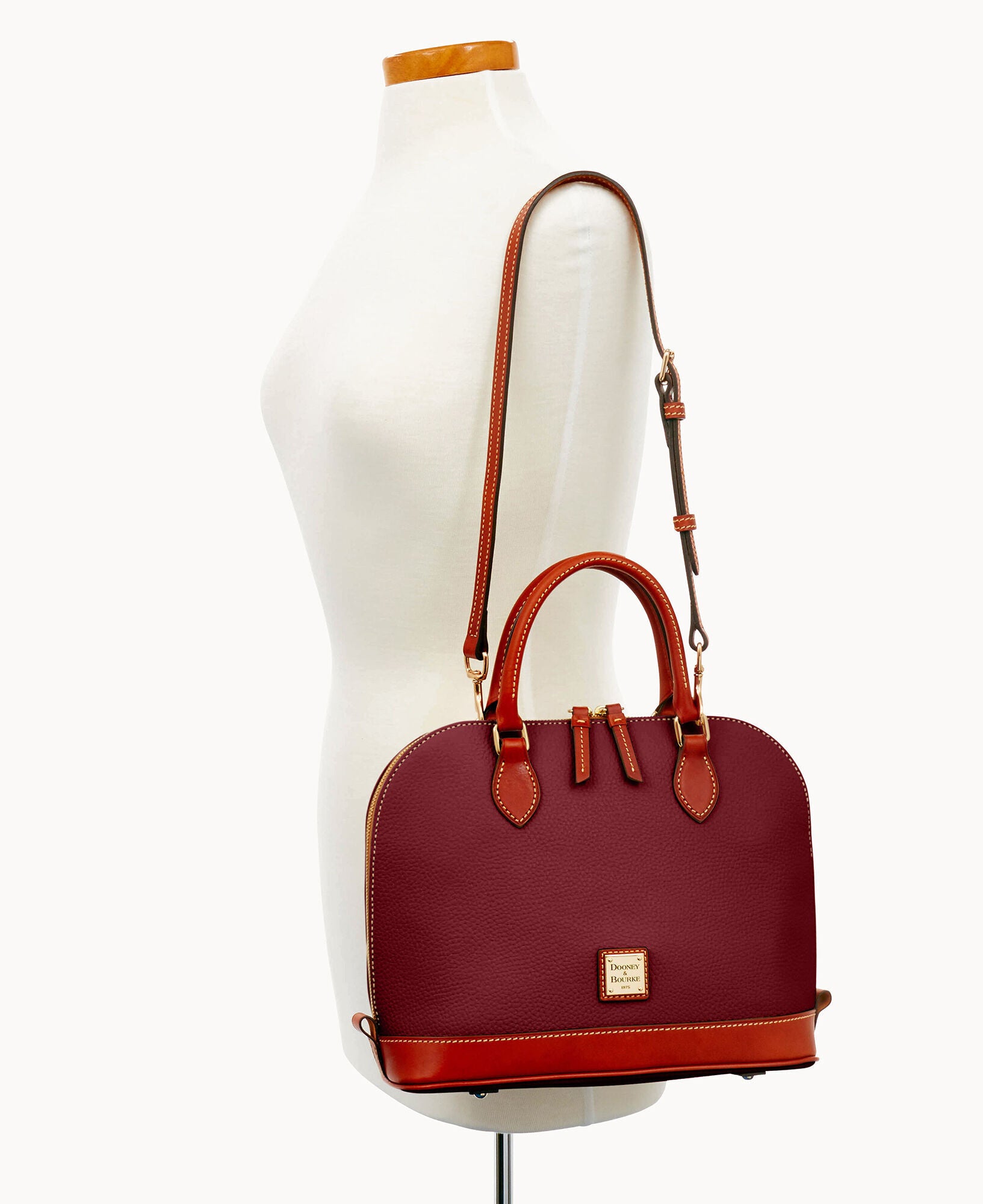Pebble Grain Zip Zip Satchel - Image 22