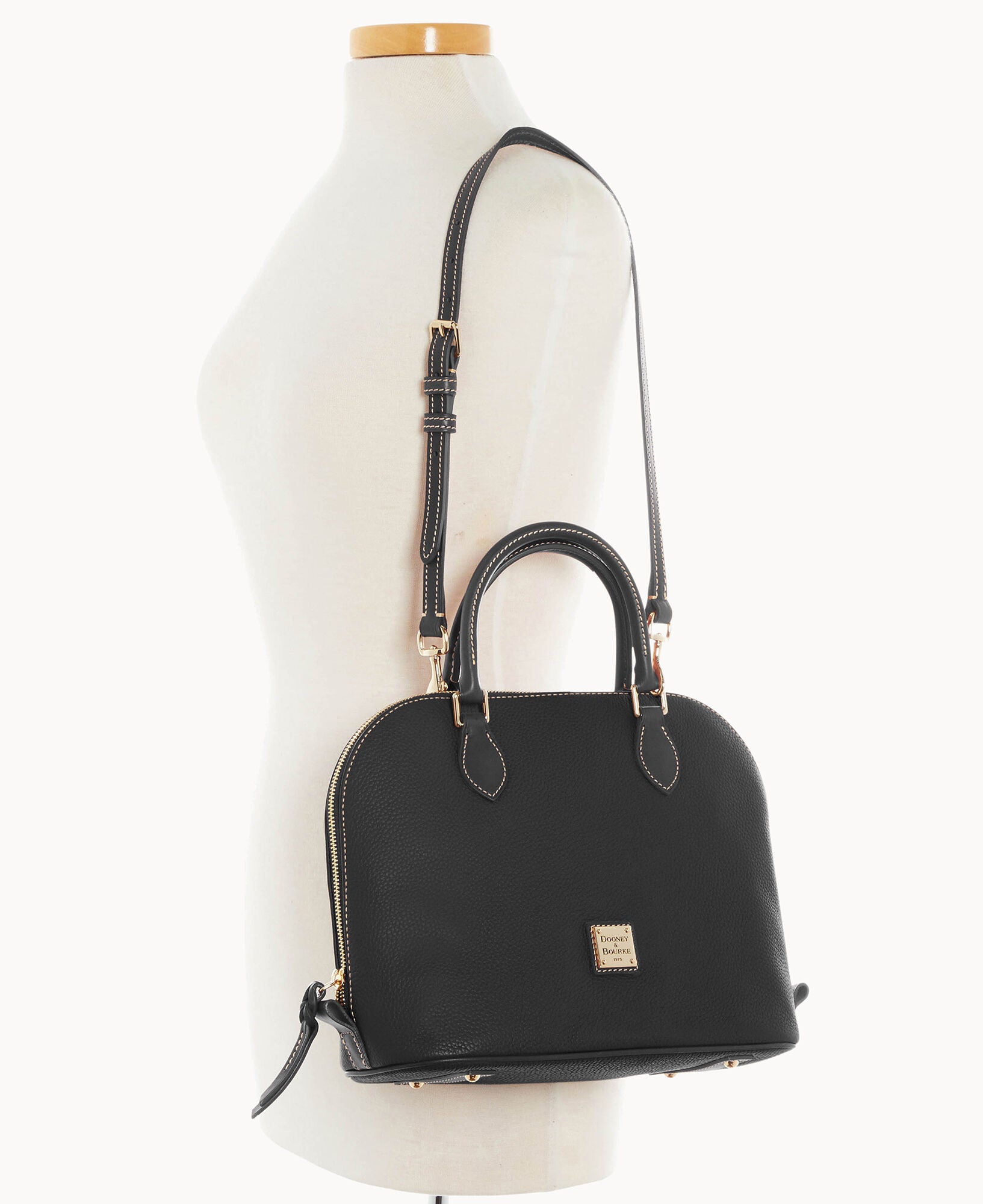 Pebble Grain Domed Satchel - Image 12
