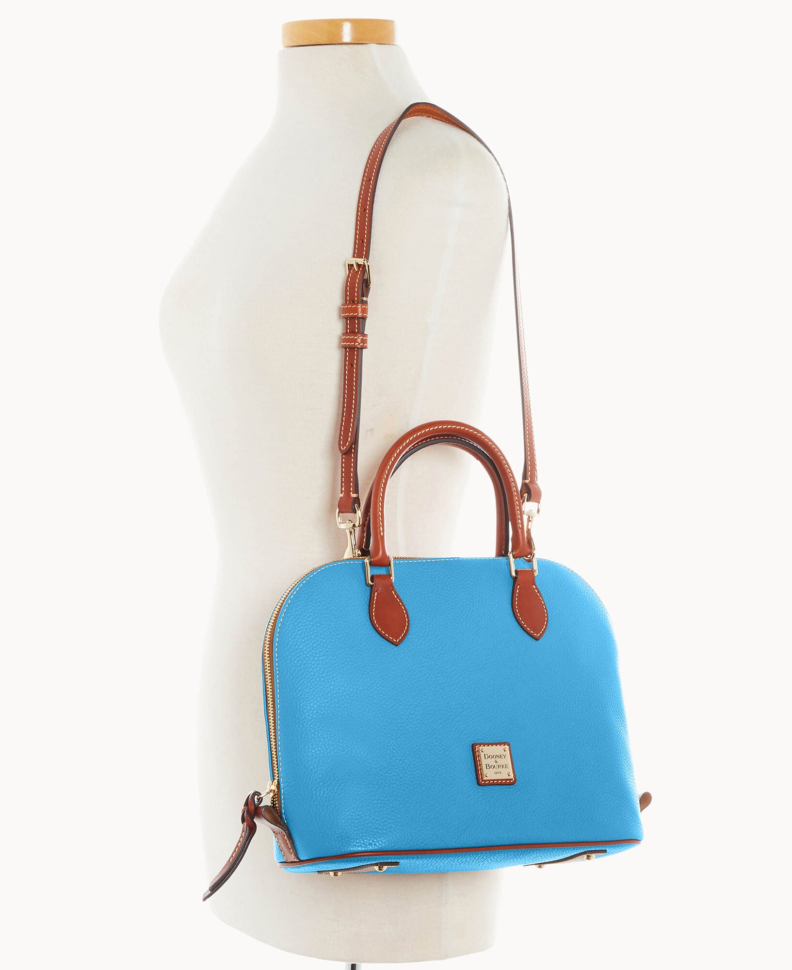 Pebble Grain Domed Satchel - Image 16