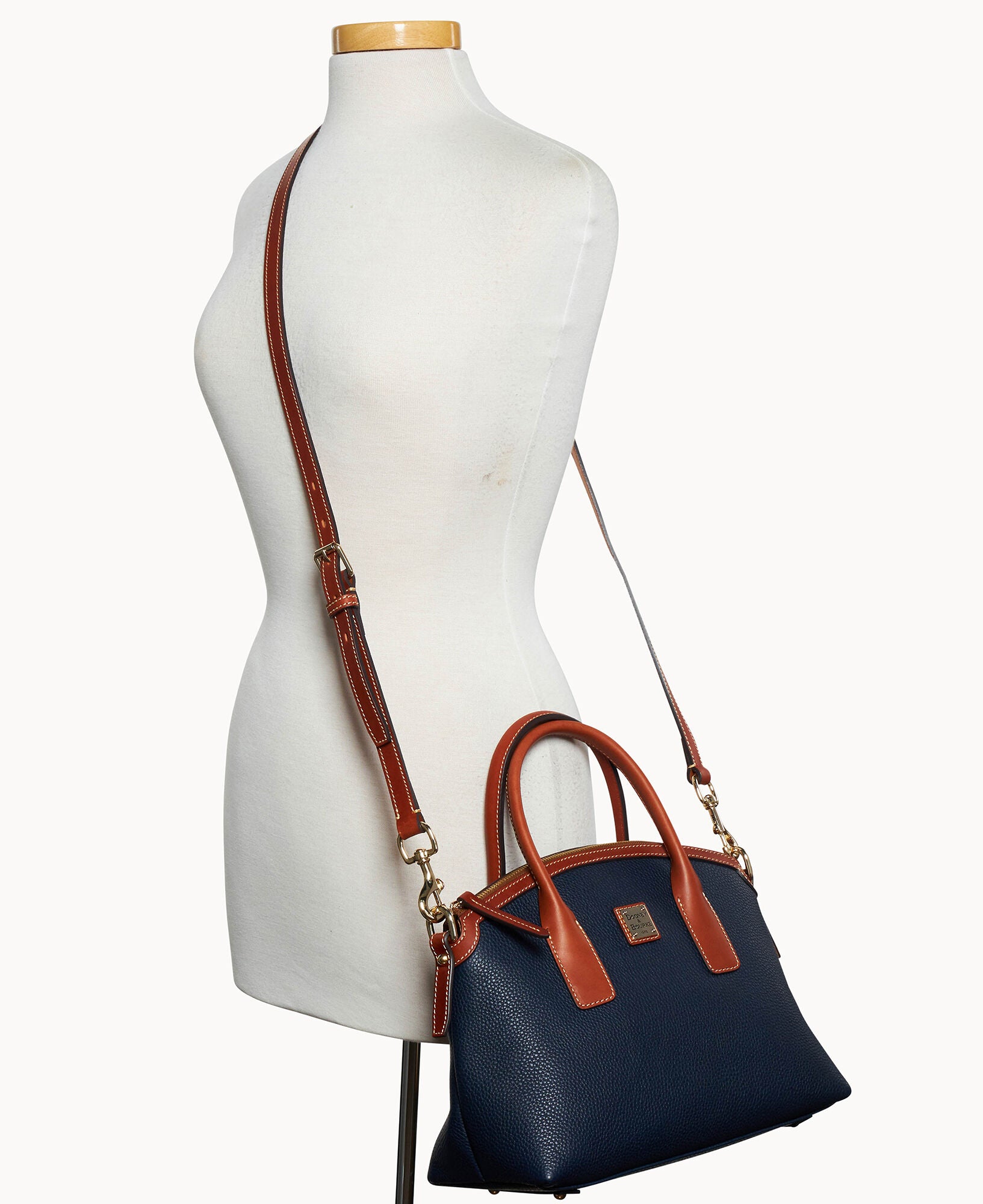 Pebble Grain Domed Satchel - Image 12