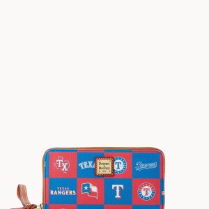 MLB Rangers Large Zip Around Wristlet
