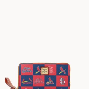 MLB Cardinals Large Zip Around Wristlet