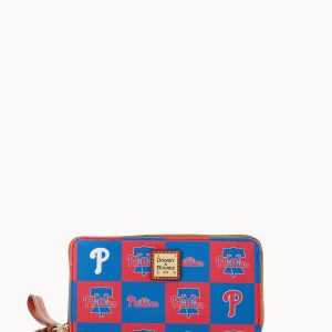 MLB Phillies Large Zip Around Wristlet