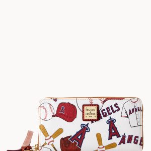 MLB Angels Large Zip Around Wristlet